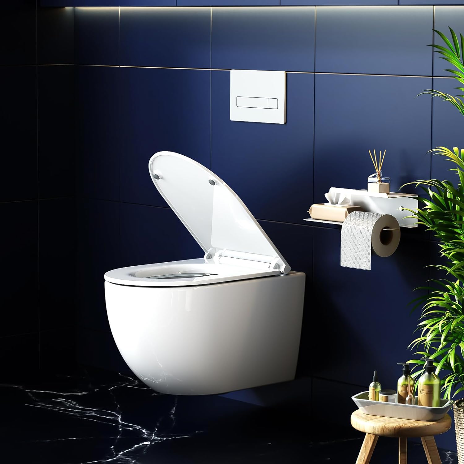 Thumbnail 6 de Rainsworth Hänge WC Spülrandlos Toilette – 360° Einloch Superspin Spülung, Absenkautomatik und softclose Sitz