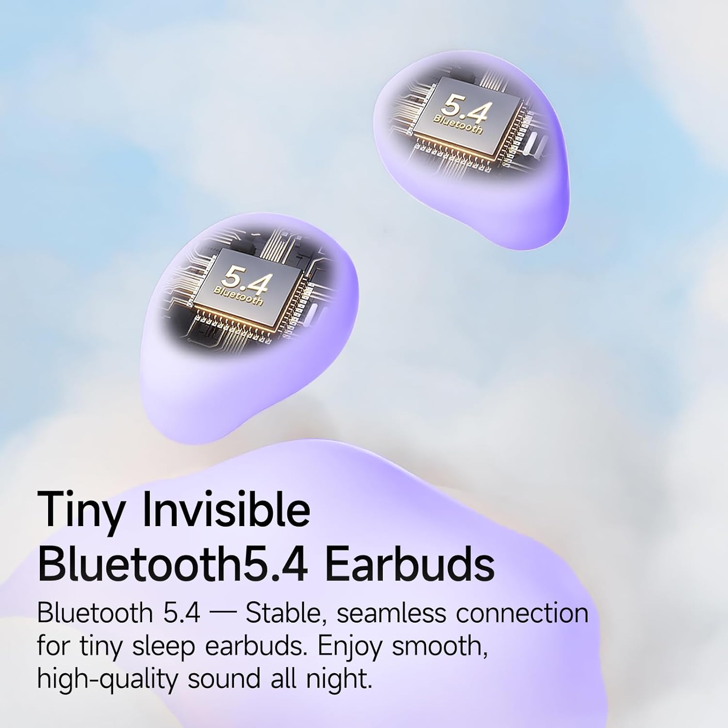Thumbnail 5 de sunvito Wireless Headphones for Sleeping (Purple) — Compact Side-Sleeper Earbuds with IPX6, Bluetooth 5.4