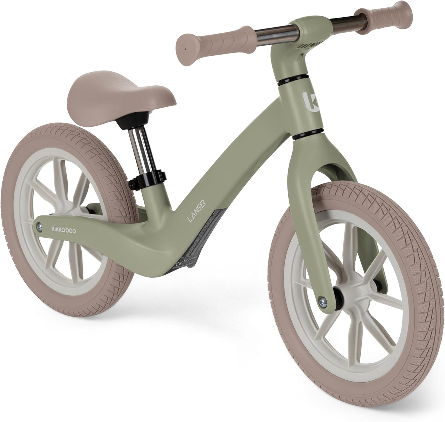 KikkaBoo Bicicletta Senza Pedali LansER 3 Anni – Verde militare