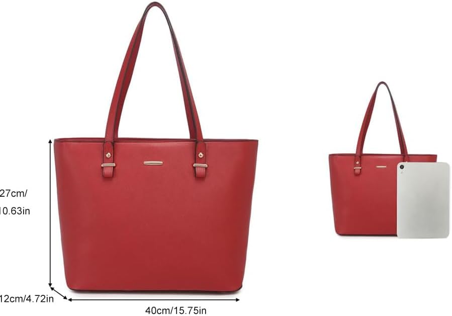 Detalle de Pahajim Large Tote Bag for Women: PU Leather, Work to Weekend