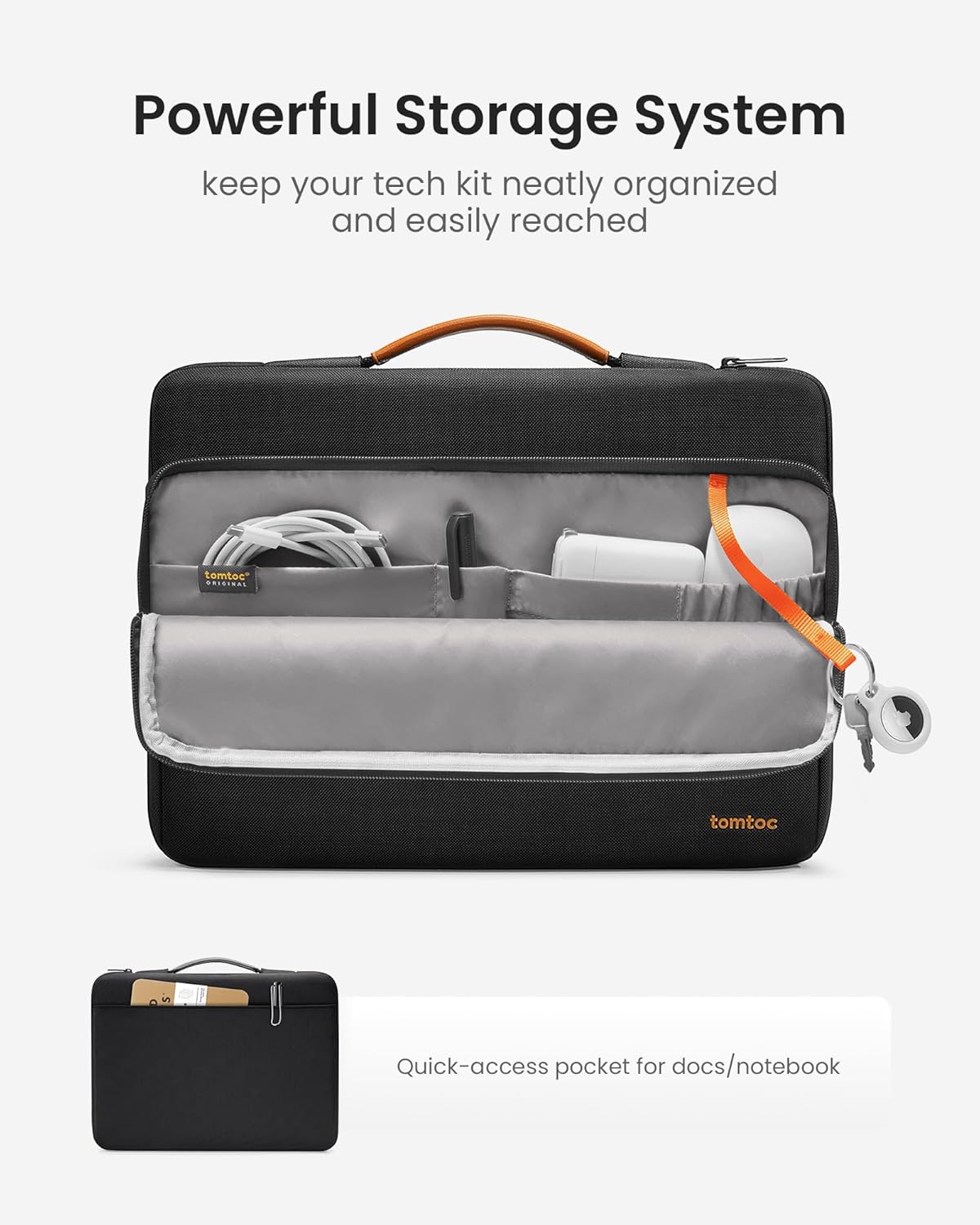 Detalle de tomtoc 360 Laptop Sleeve Case for 16'' MacBook Pro M5/M4/M3/M2/M1, 16-inch Dell XPS, Razer Blade 15 and more