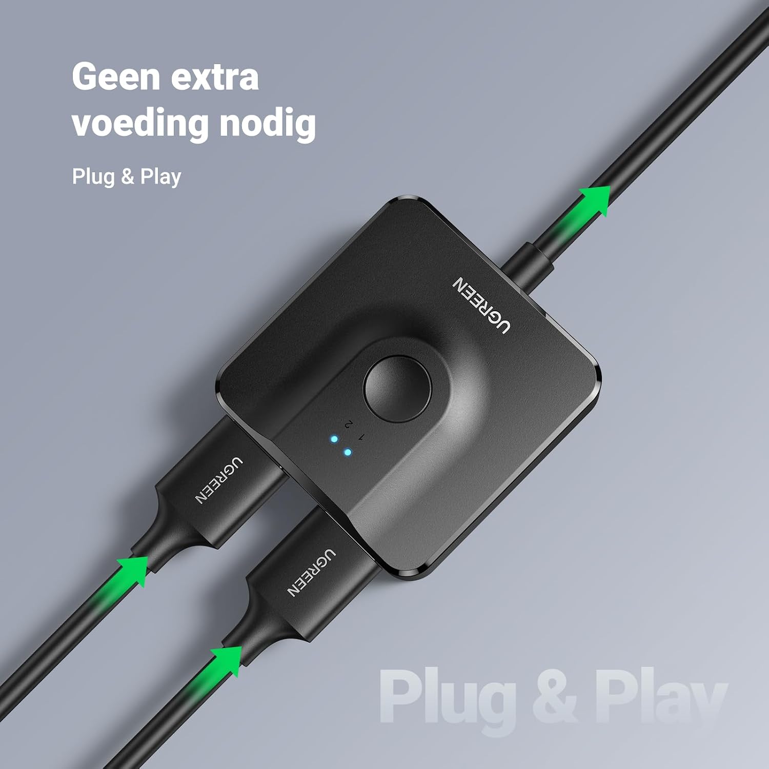 Thumbnail 5 de UGREEN bidirectionele HDMI-switch 4K@60Hz, 2-in-1-out/1-in-2-out met kabel