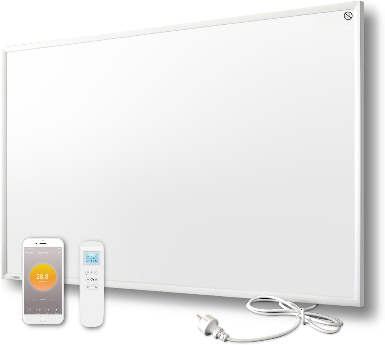 byecold Riscaldamento a infrarossi da 900 W con termostato, controllo remoto e app WiFi