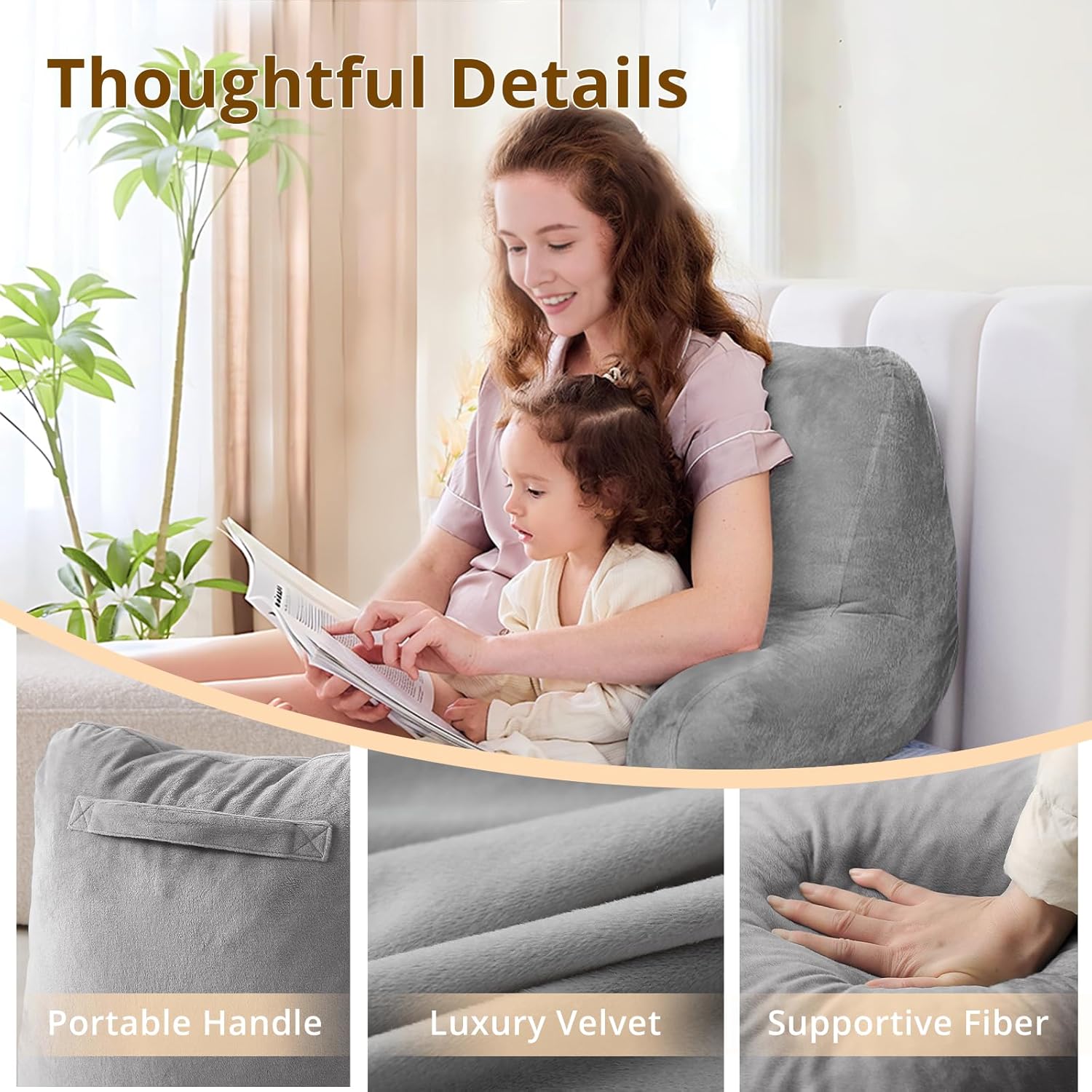 Detalle 2 de Sasttie Reading Pillow Velvet Back 4.5 lbs