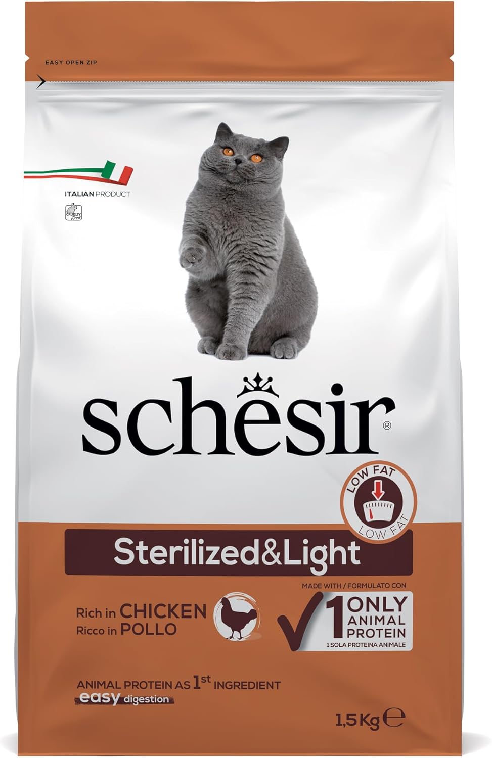 Detalle de Schesir Stérilisé et en Surpoids 1,5 kg – Poulet, Light