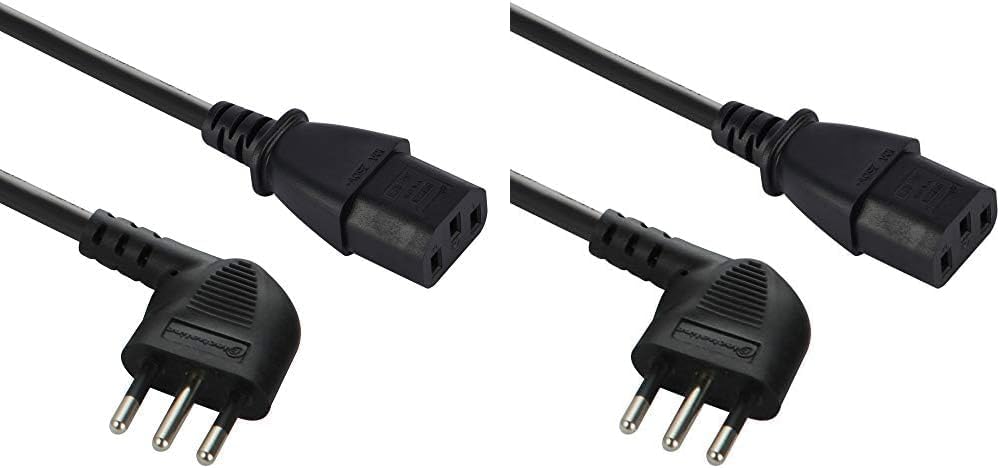 Detalle 2 de Electraline 46003: Cavo Alimentazione Spina Salvaspazio Italiana 10A, 1,8 m, C13, Nero
