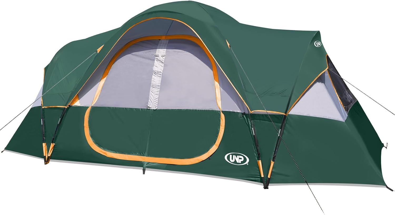 Detalle de UNP Camping Tent 10-Person Family Tent — Easy Up, 2 Rooms, Waterproof 18ft x 9ft x 78in