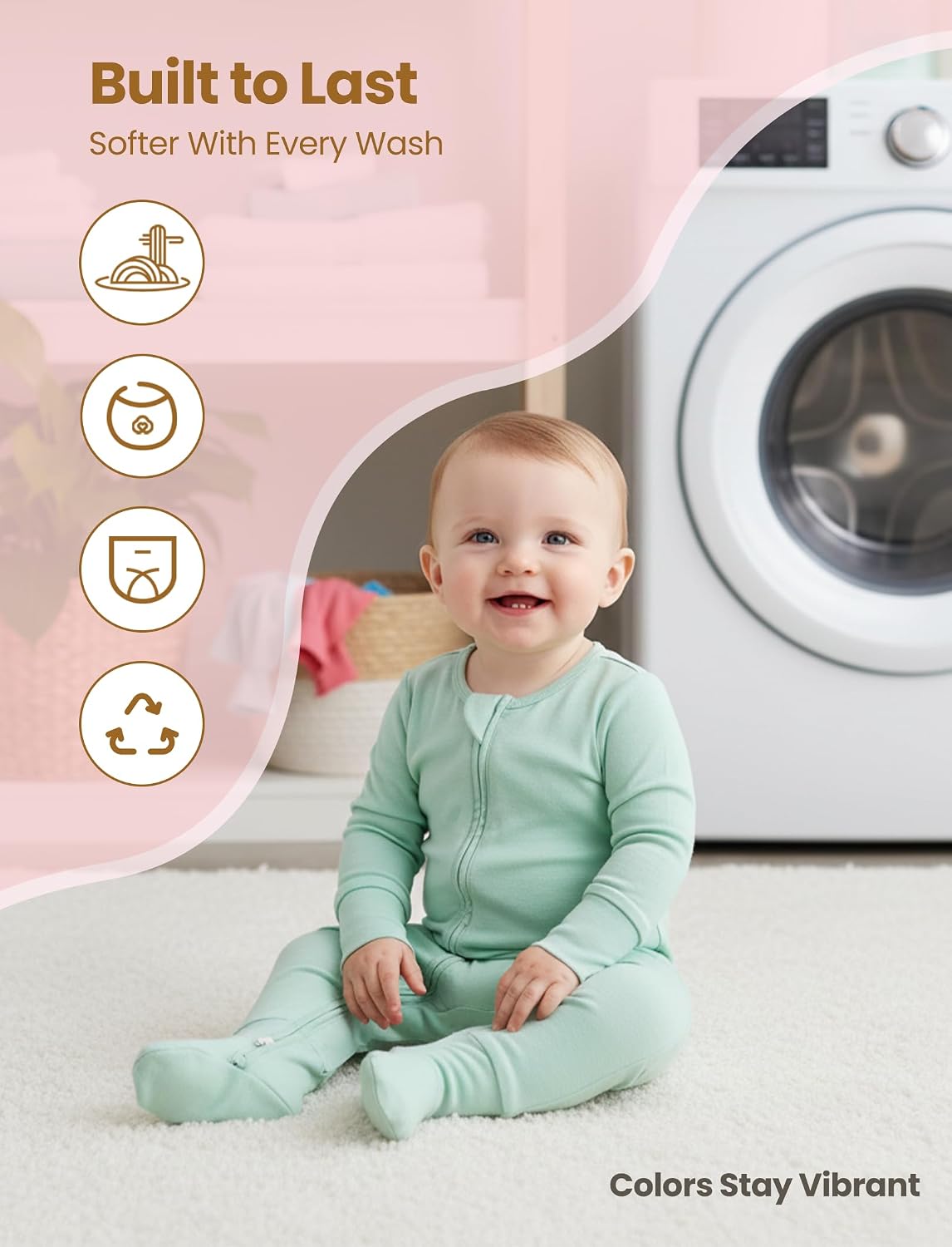 Thumbnail 6 de PATPAT Baby Footie Pajamas, 3-Pack