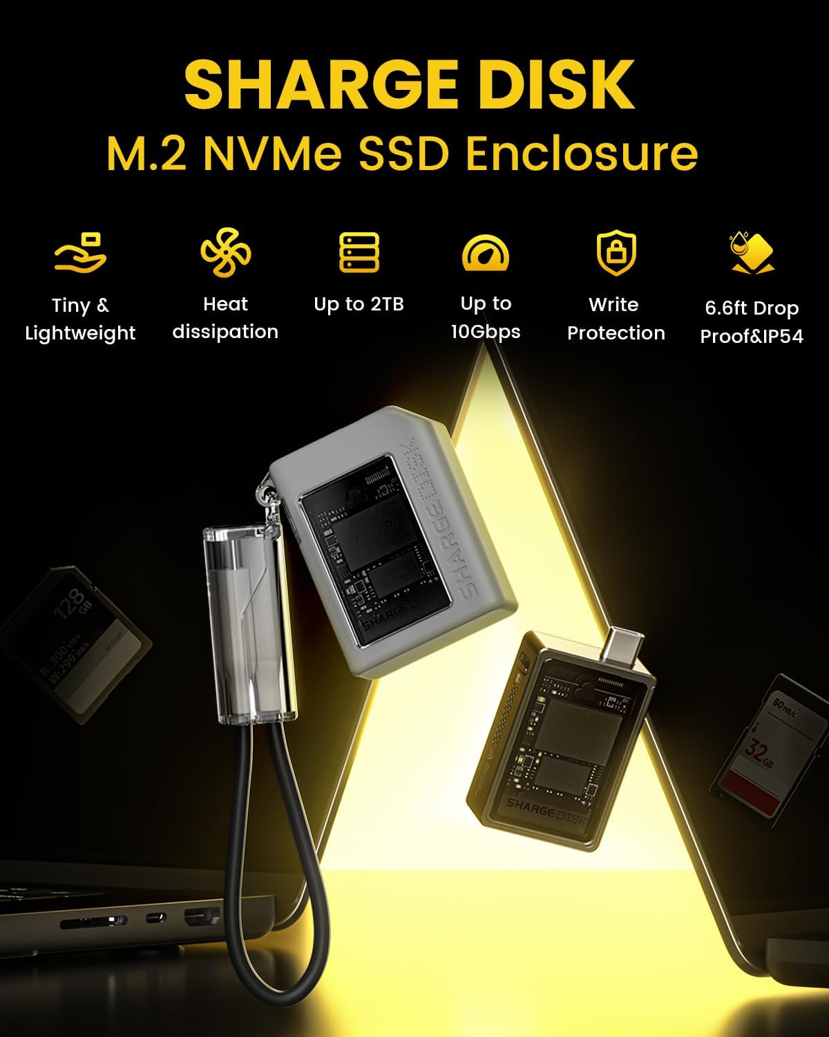 Detalle 2 de SHARGE Disk M.2 NVMe Enclosure 2TB