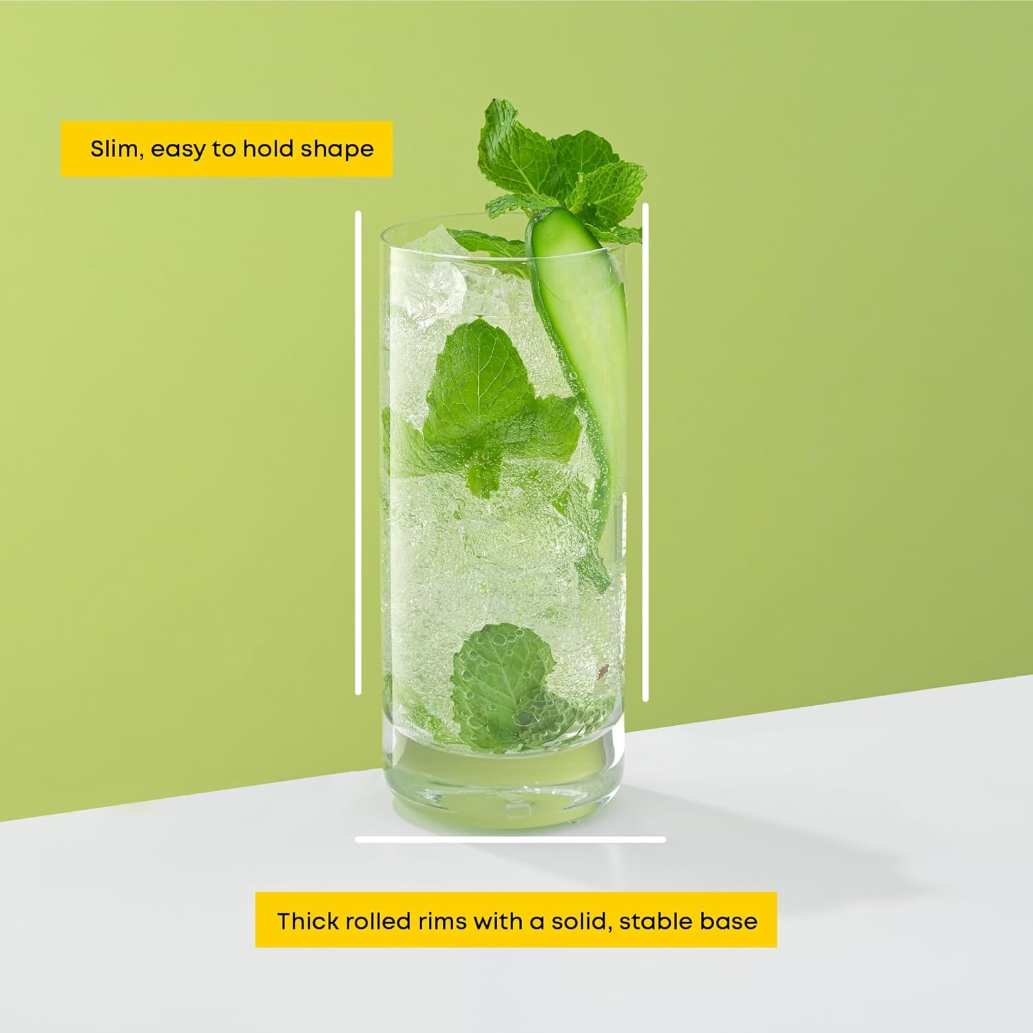 Thumbnail 4 de JoyJolt Faye 13oz Highball Glass 🍹