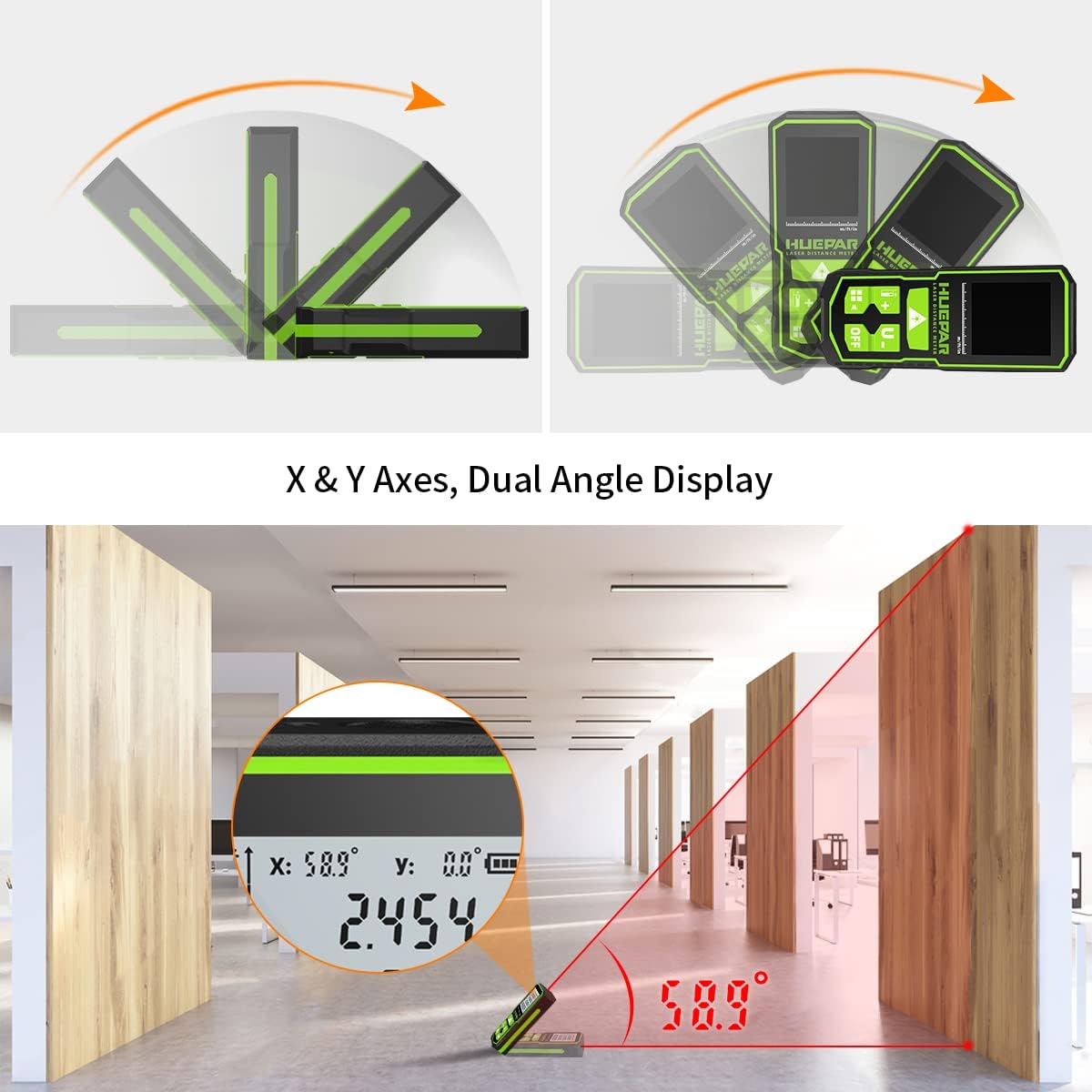 Detalle de Huepar S100 Laserdistometer 100 m đ