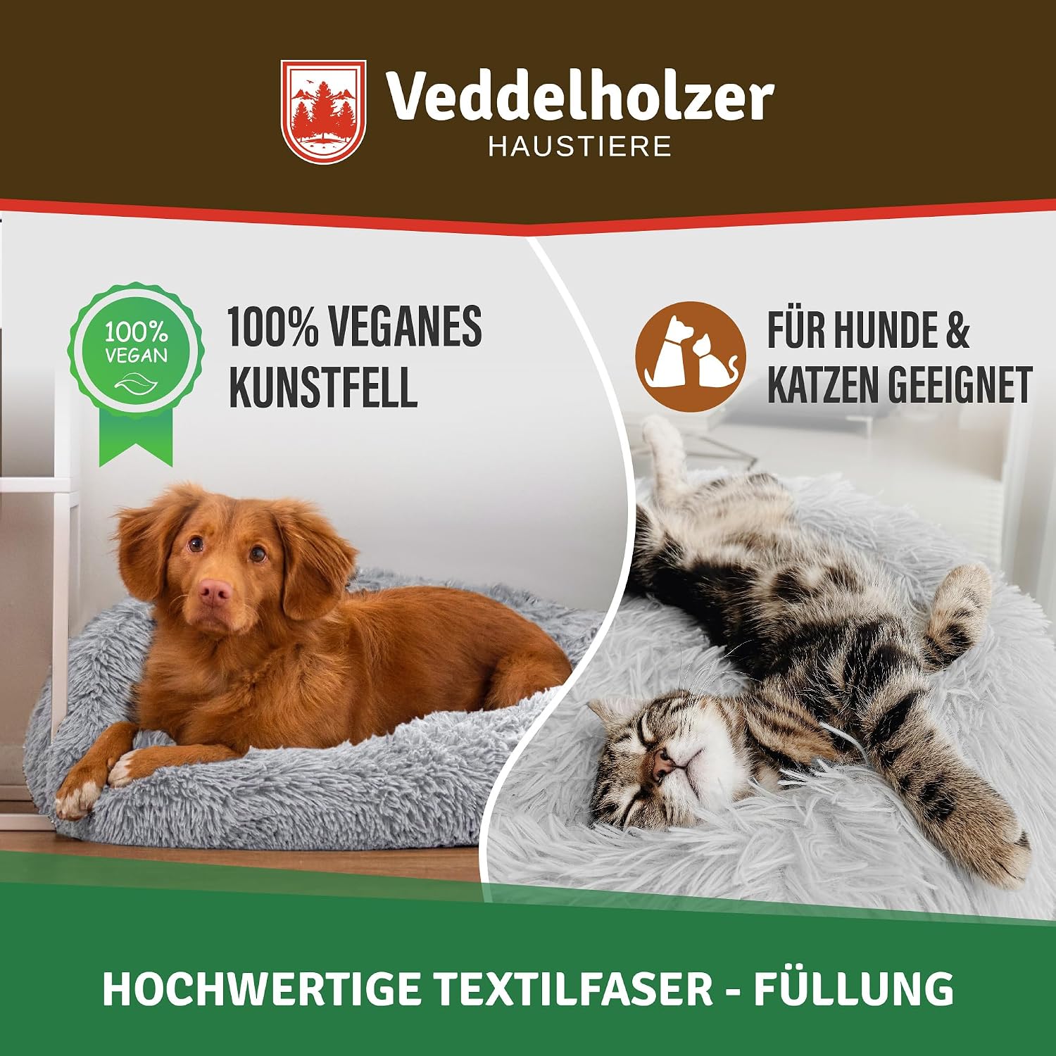 Thumbnail 5 de Veddelholzer Hundebett Ø60 cm Hellgrau