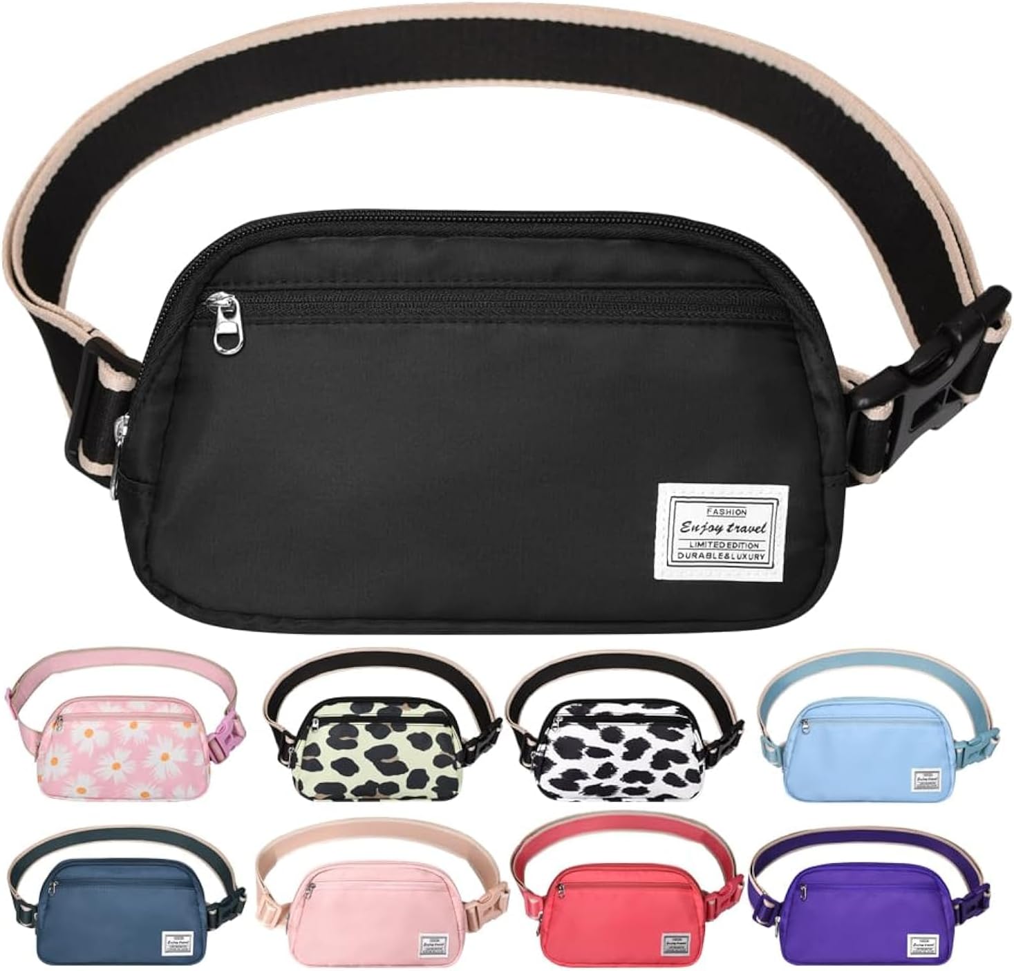 Detalle de DMLuna Small Crossbody Bag: Lightweight, Unisex Waist Bag for Everyday Use