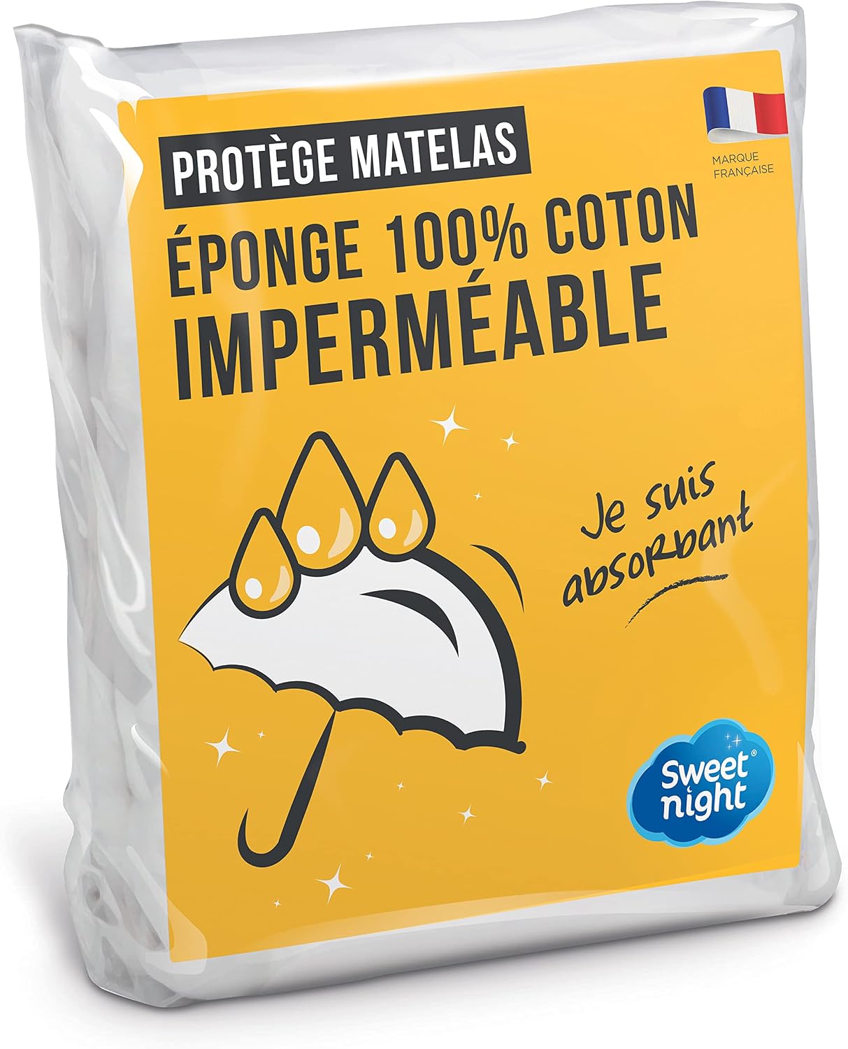 Detalle de SWEET NIGHT Protège Matelas 180x200 cm — Bouclette en Coton, Alèse Imperméable et Absorbante