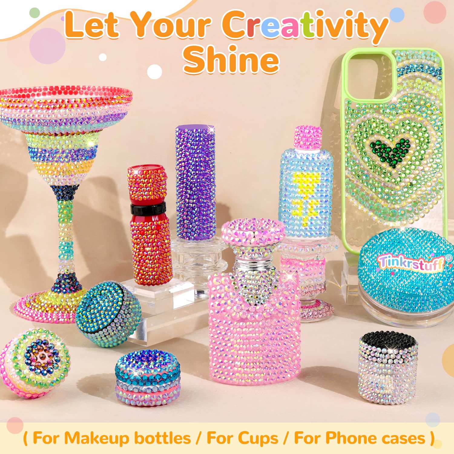 Detalle de TINKRSTUFF TS60GEDHZTGZJJ001 Rhinestone Bedazzling Kit, 60 Colors