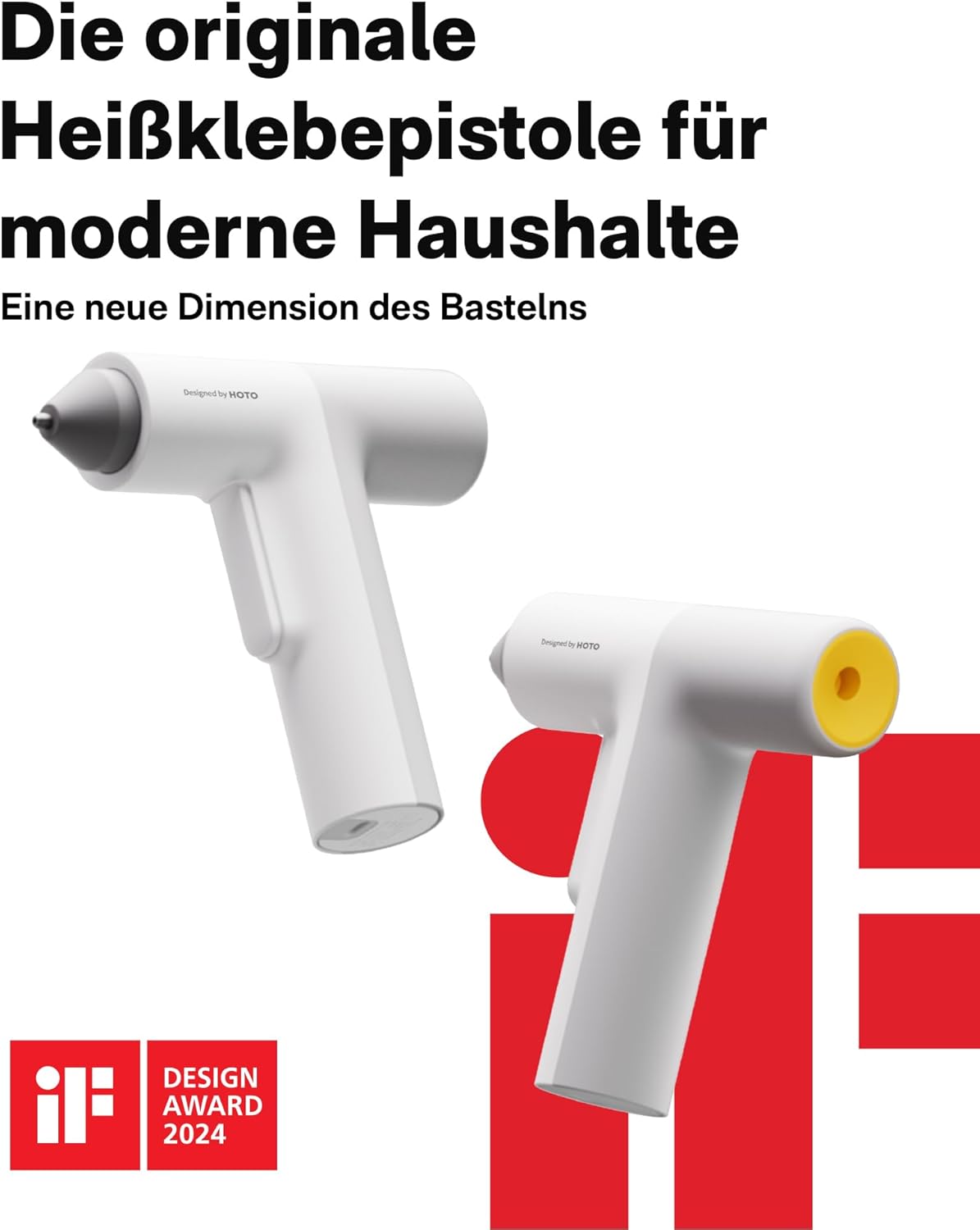 Thumbnail 1 de HOTO Akku Heißklebepistole Pro – kabellos mit 40 Klebesticks und USB‑C Laden