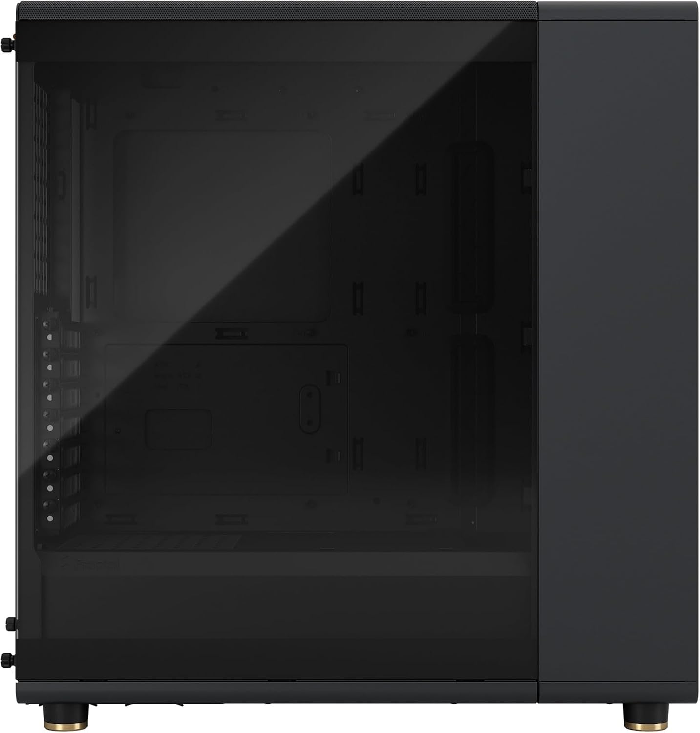 Detalle de Fractal Design North Charcoal Black TG Dark FD-C-NOR1C-02 木製フロントのATXケース