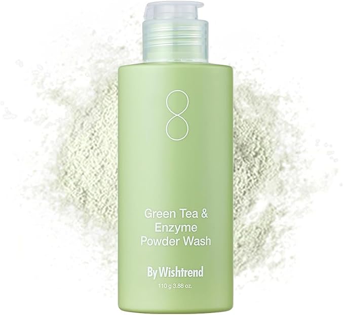 BY WISHTREND Jabón en polvo té verde y enzimas 🍃 Limpieza e hidratación