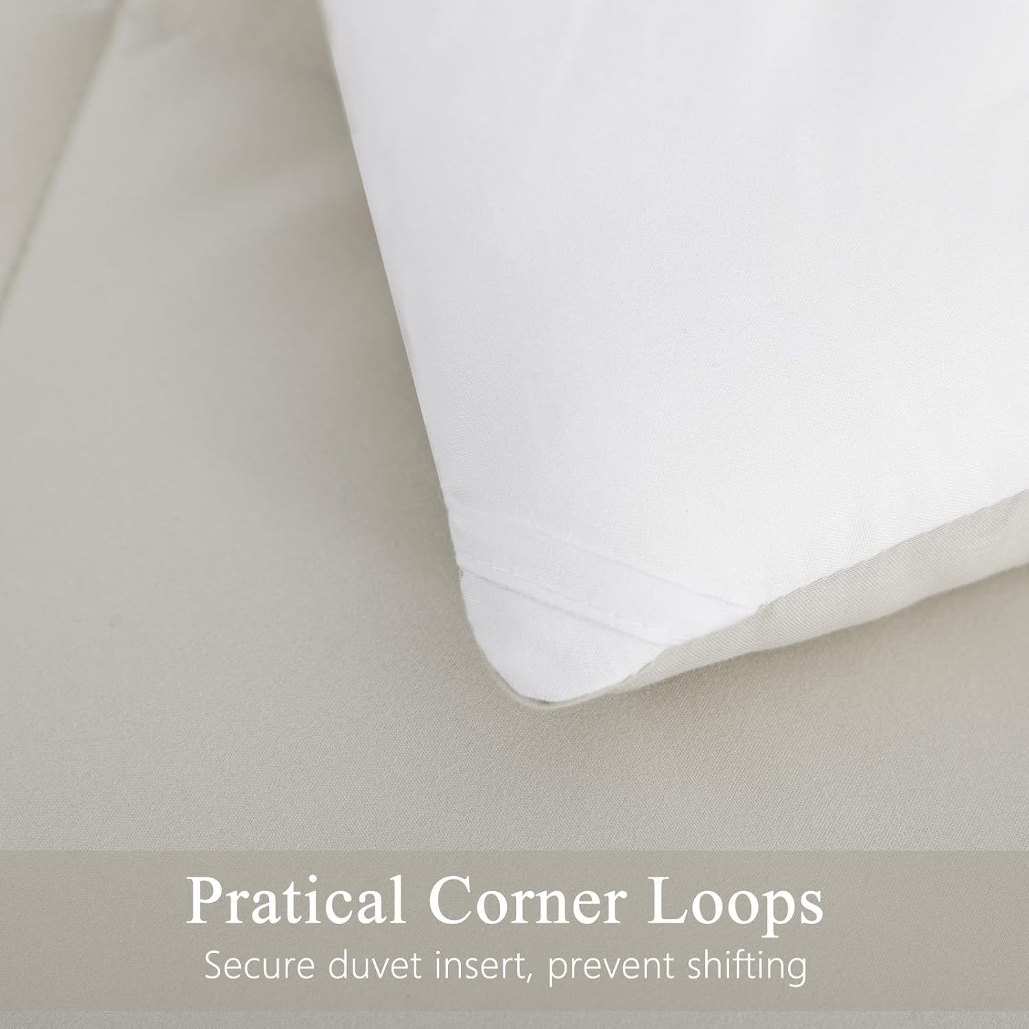 Thumbnail 6 de RUIKASI Coverless Duvet King Size 10.5 Tog (400GSM) with 2 Pillowcases – Reversible Beige/White