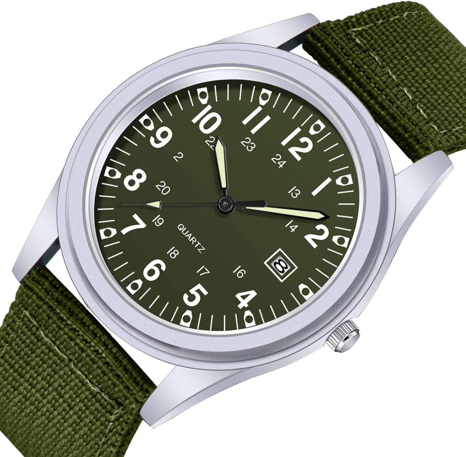 Thumbnail 1 de Tiong klassische Militär-Outdoor-Sportuhr für Herren mit Nylonarmband, Quarzwerk und Datumsanzeige (3ATM)