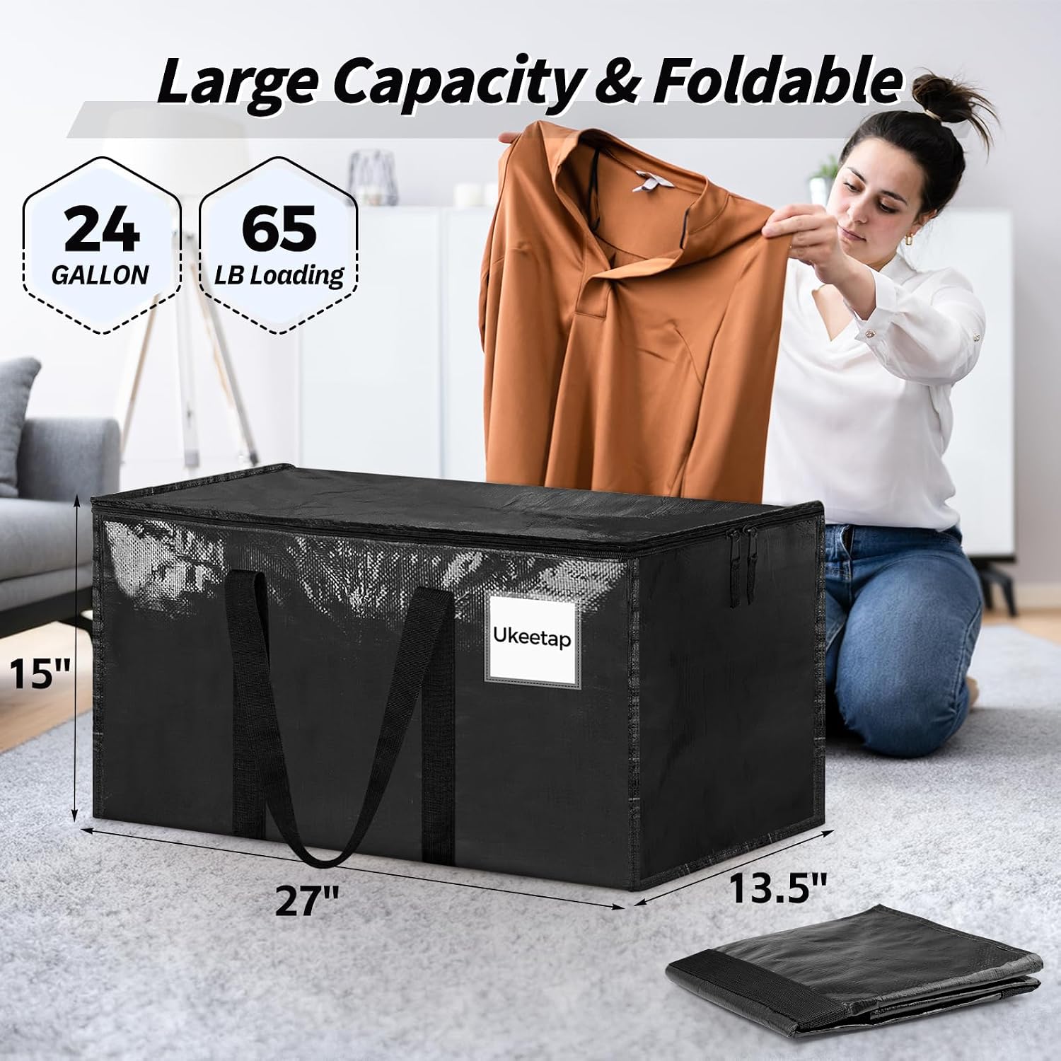 Detalle 2 de Ukeetap Clothing Storage Bags, 16-Pack