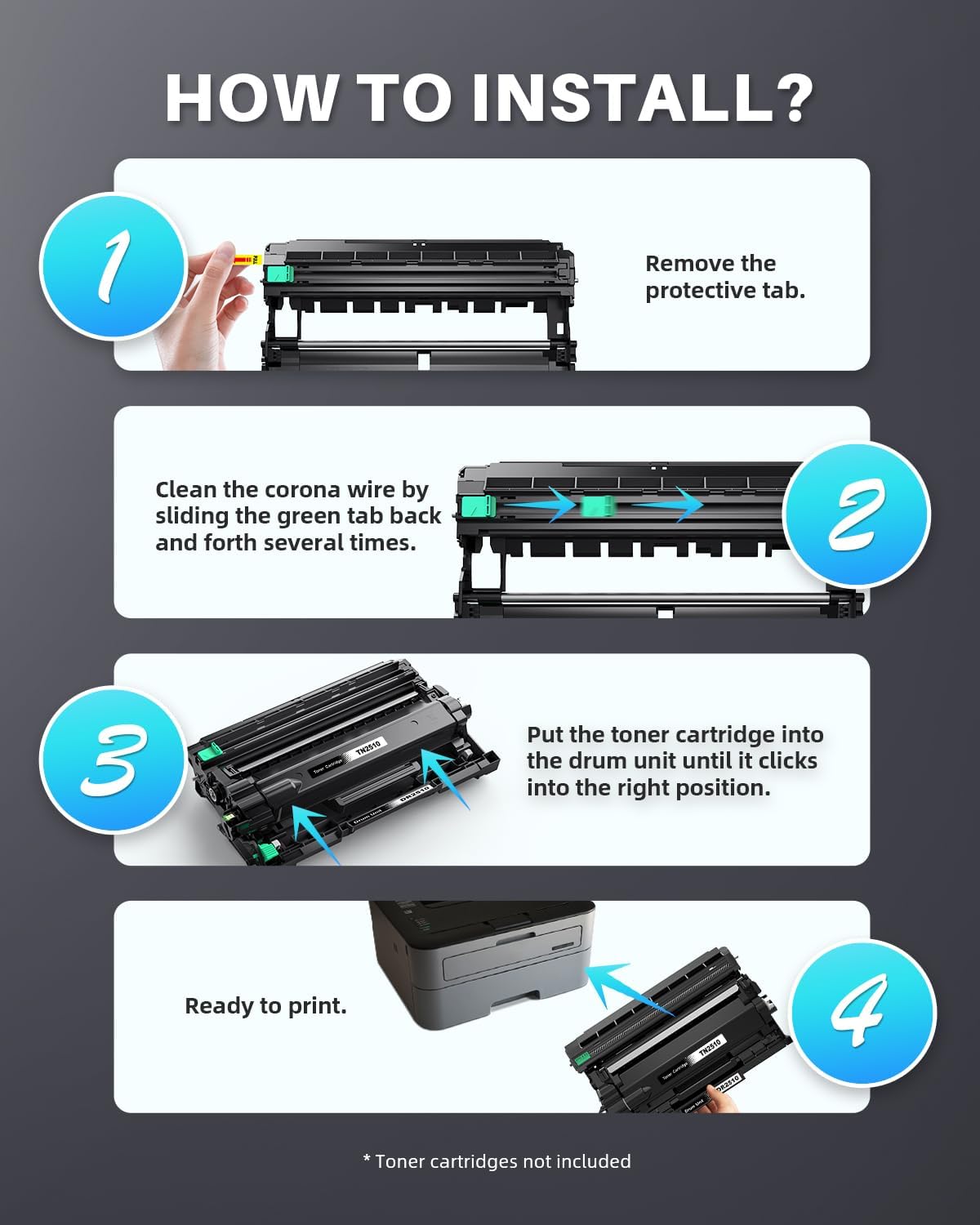 Thumbnail 5 de INK4U DR2510 tamburo compatibile Brother, 15.000 pagine