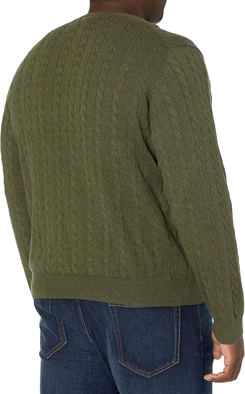 Detalle de Amazon Essentials Men's Crewneck Cable Cotton Jumper