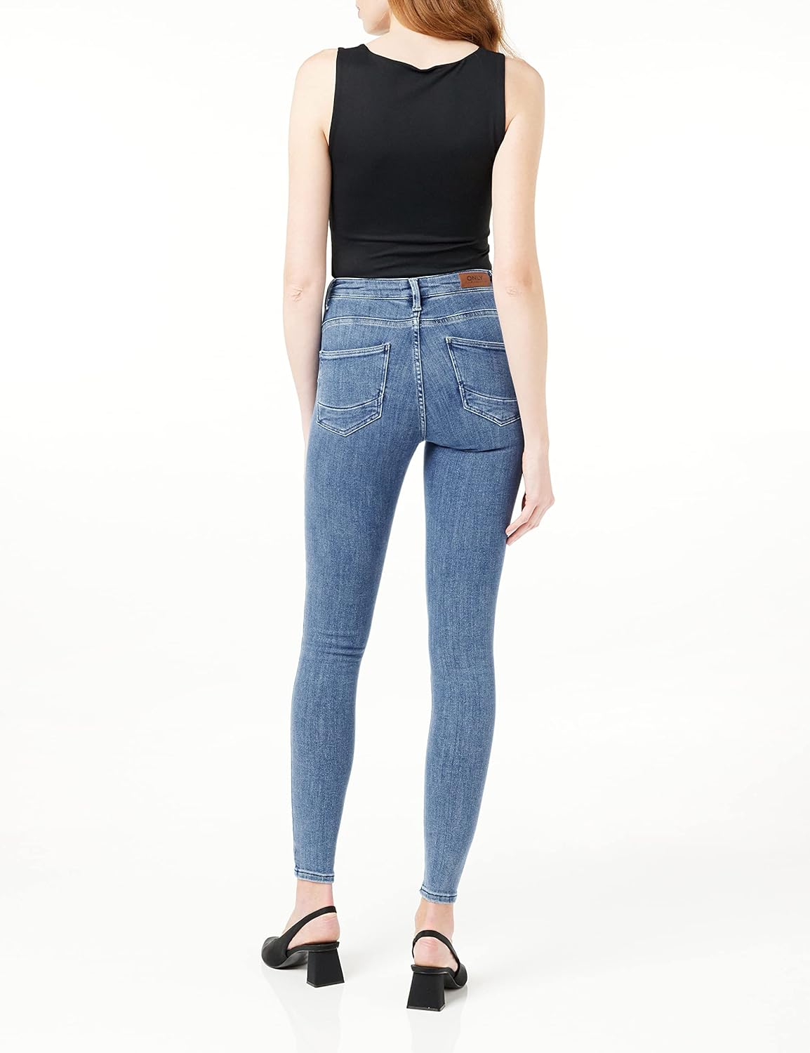 Thumbnail 2 de ONLY ONLPOWER MID SK Pushup DNM REA2981 Skinny-Fit Jeanshose mit Stretch und Push-up-Detail