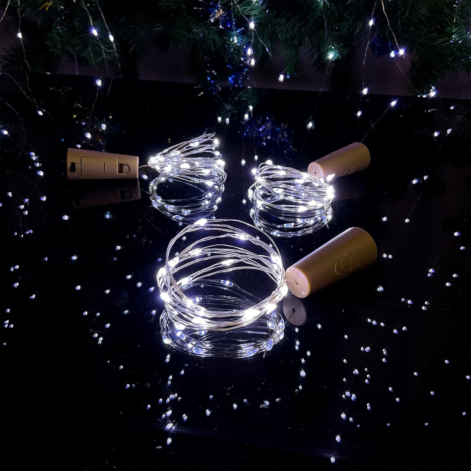 Thumbnail 2 de LEECOCO LED-Flaschenlicht – 18 Stück, 2 m, 20 LEDs pro Korken, kaltweiß