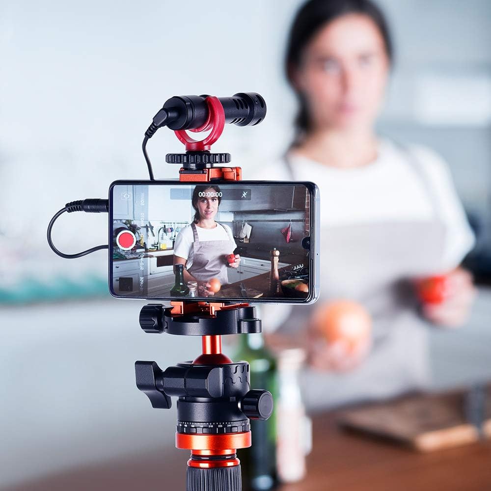 Thumbnail 4 de K&F Concept Smartphone Tripod Mount: Aluminium Quick Release Plate with 1/4 Inch Screw (Orange)