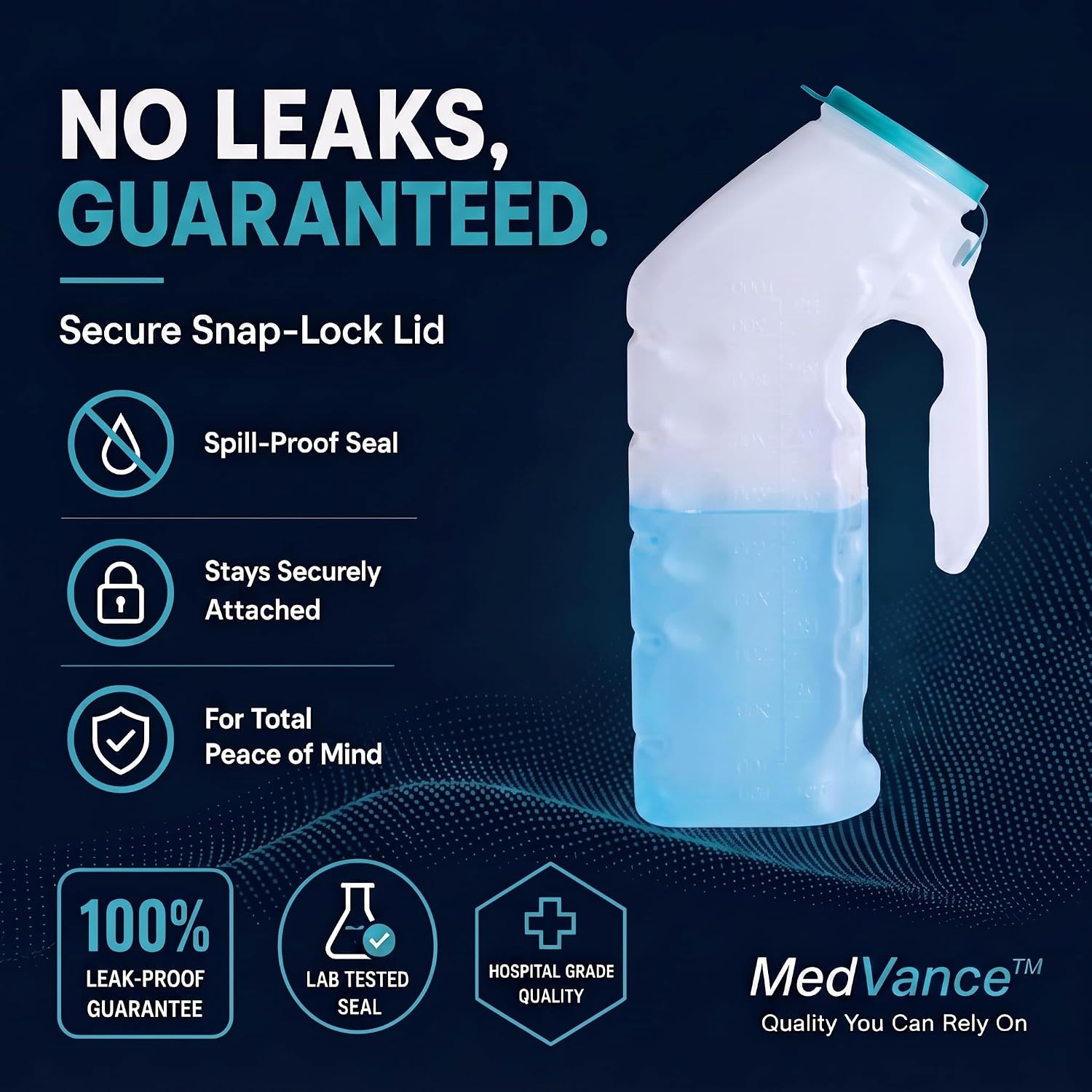 Detalle de MedVance Men's Urinal Bottle, 1,000 ml