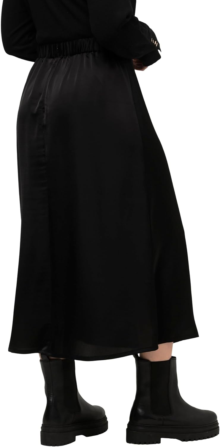 Thumbnail 1 de Jupe midi en satin pour femmes grandes tailles Ulla Popken – silhouette A et ceinture confort