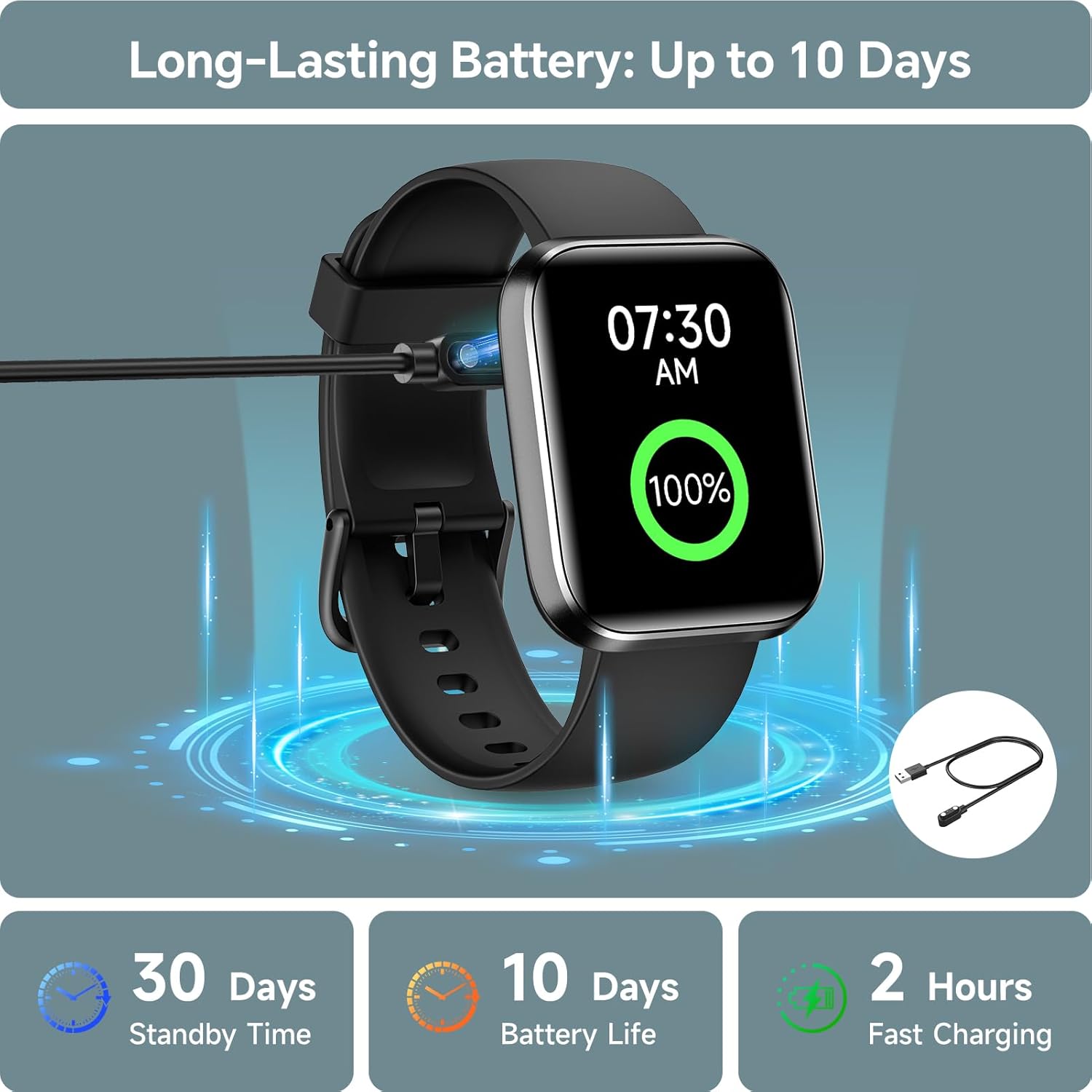 Thumbnail 4 de Aeac Smart Watch: 1.85" HD Display, 120+ Sports, Alexa Voice Assistant