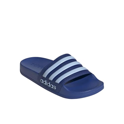 Detalle de adidas Kinder Adilette Shower Slides Sandal – Royal Blue/Glow Blue, Größe 29 EU