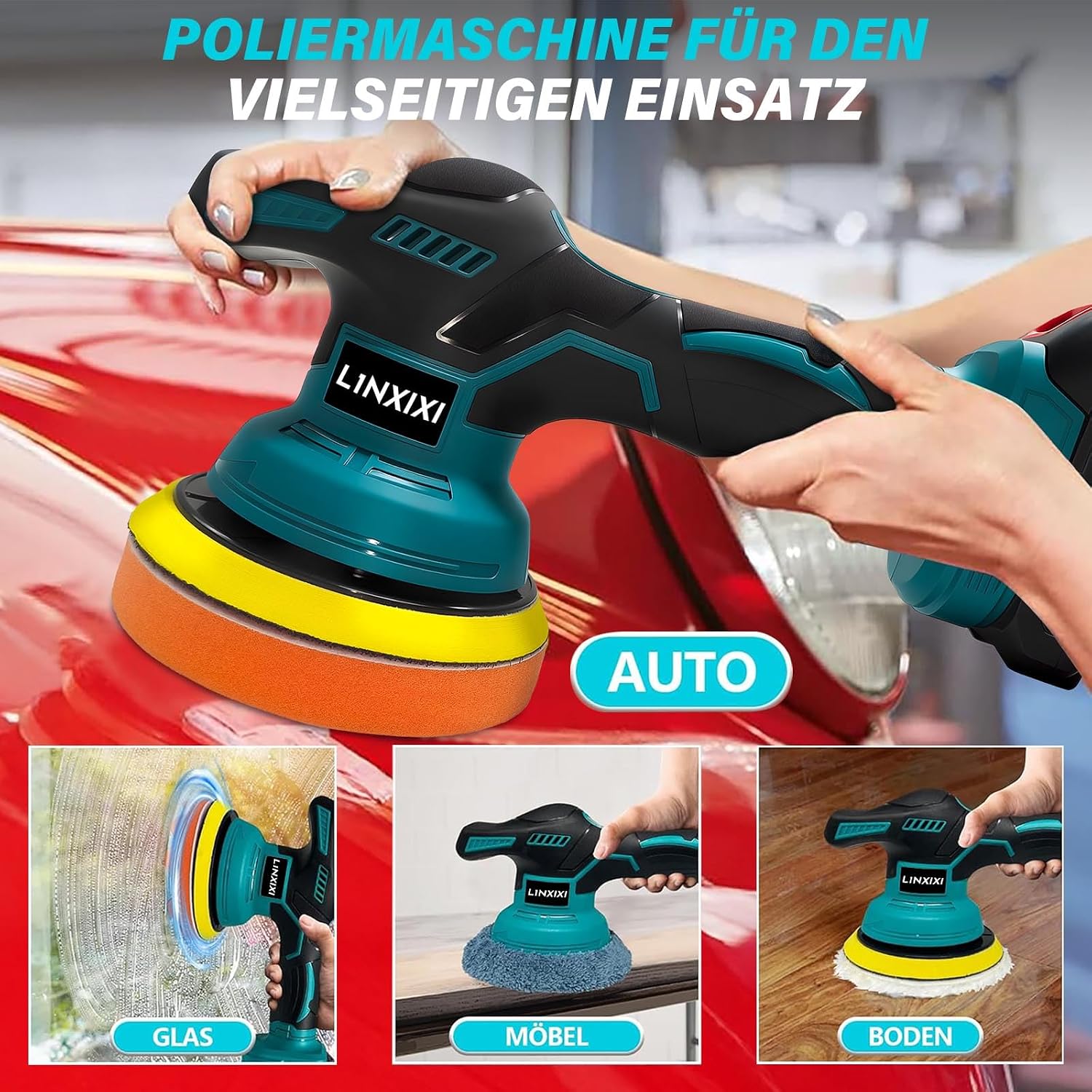 Thumbnail 6 de Makita 18V Poliermaschine Auto 6 Zoll