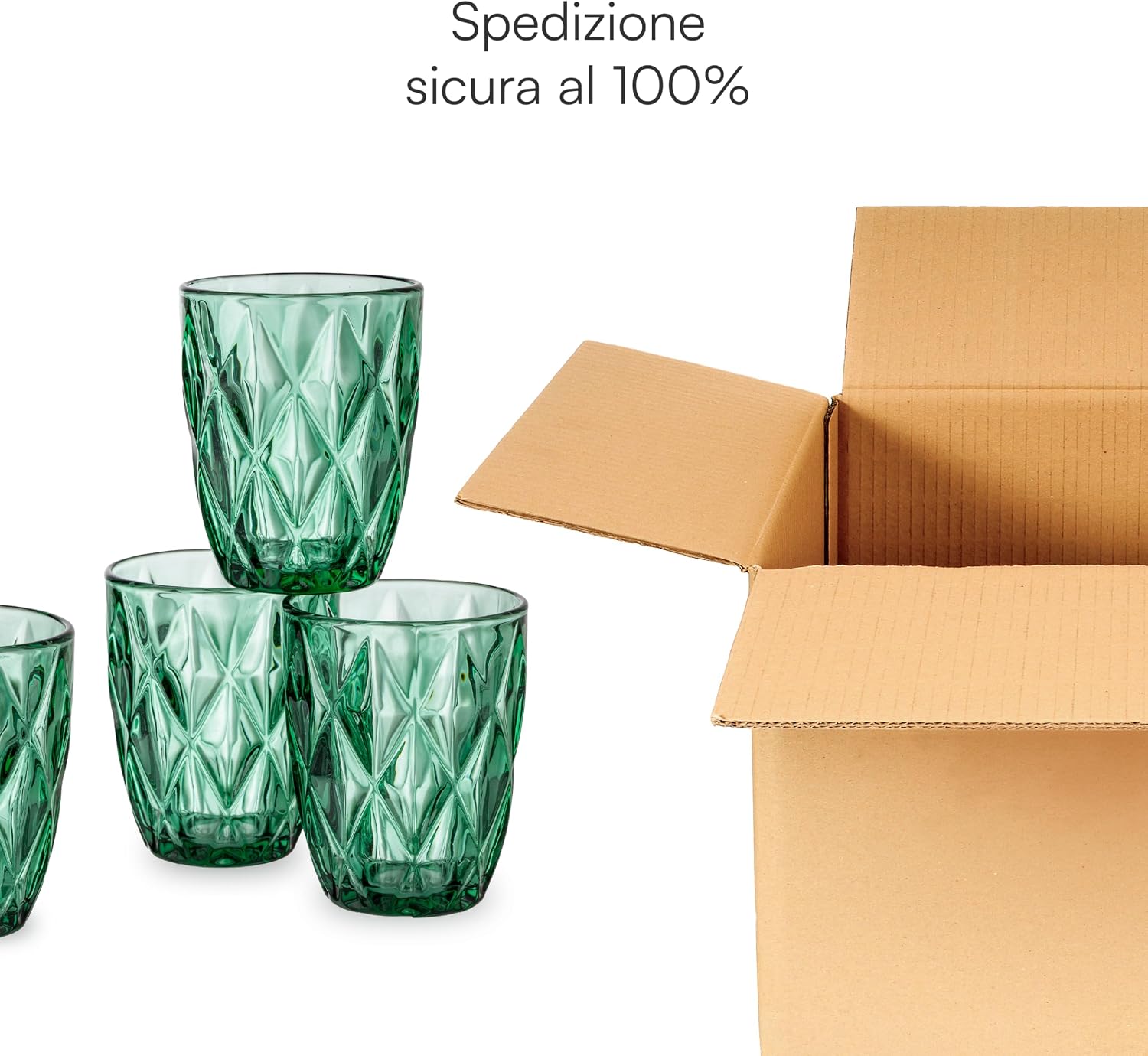 Detalle 1 de Baroni Home Diamante 28 cl, set 6 bicchieri