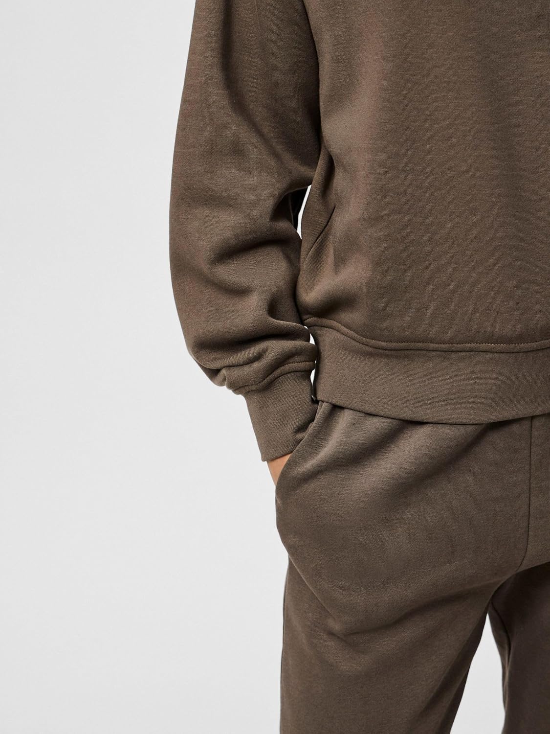 Detalle de PIECES Sweatshirt PCCHILLI: felpa oversize girocollo in cotone e poliestere riciclato