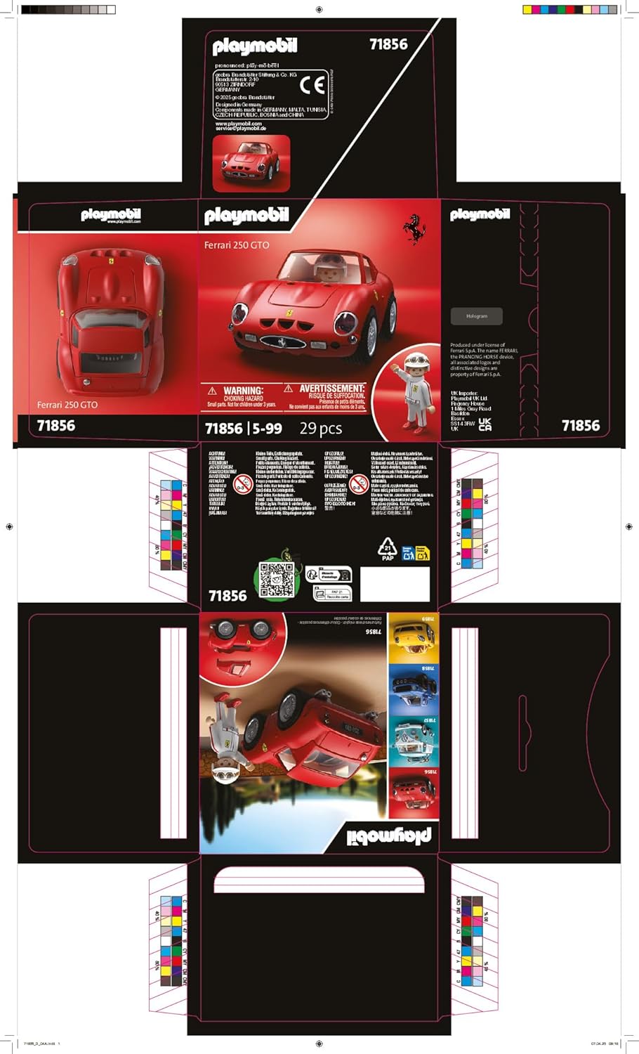 Thumbnail 6 de PLAYMOBIL Collector Cars Ferrari 250 GTO (Modellauto 71856) – mit Fahrerfigur