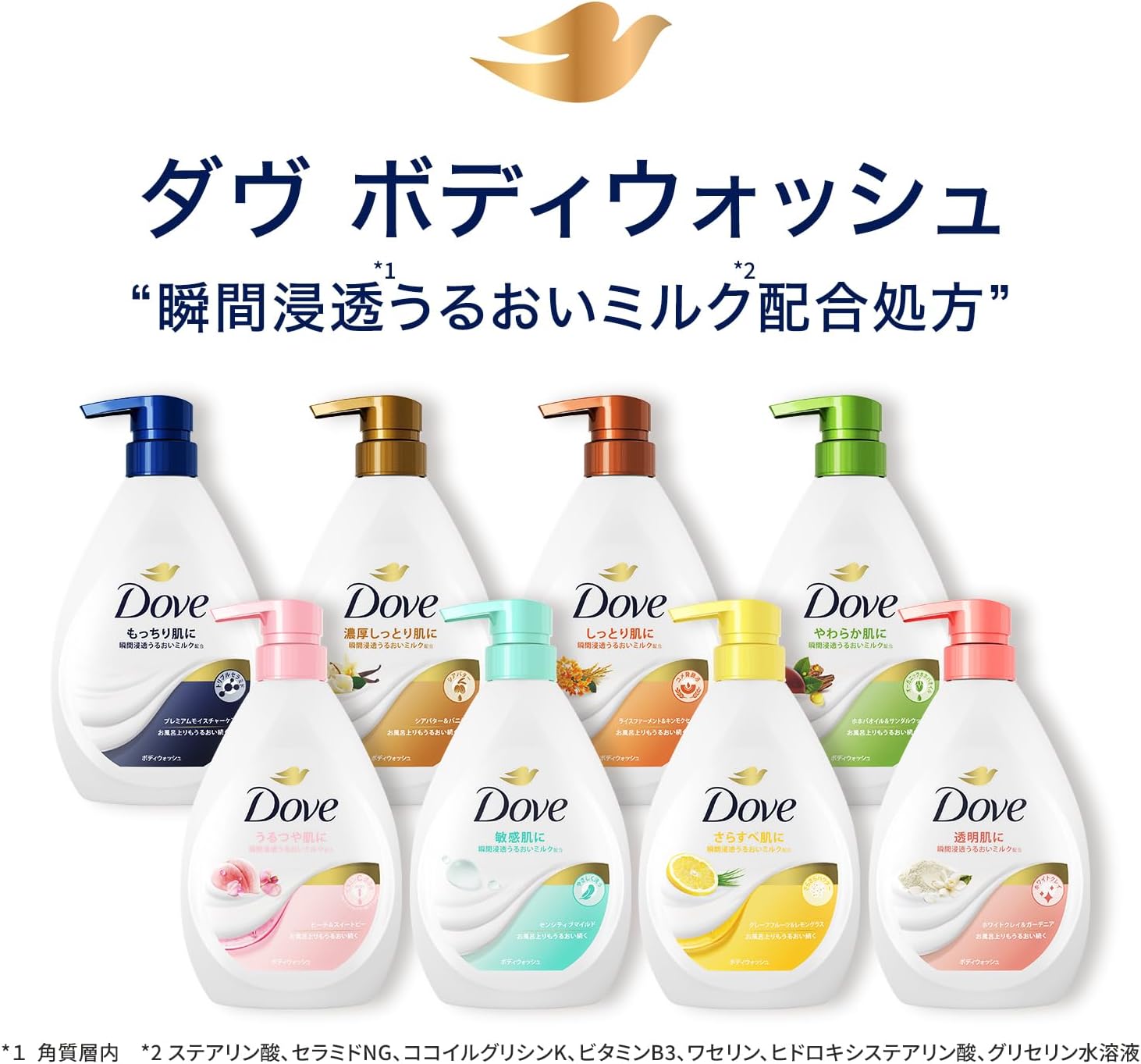 Detalle 1 de Dove センシティブマイルド ボディウォッシュ 本体470g+詰め替え330g×2個、低刺激処方