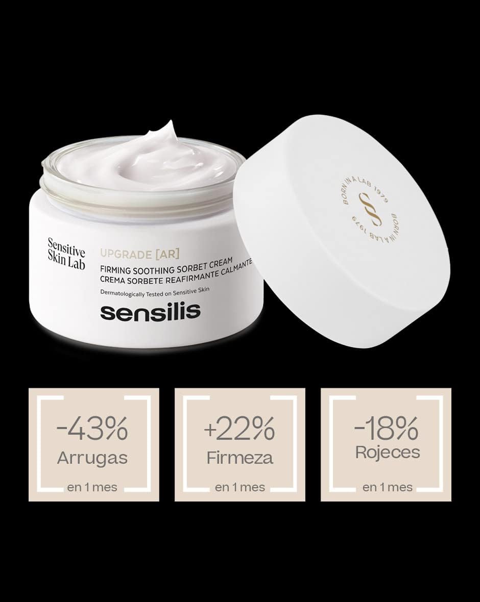 Detalle de Sensilis Upgrade AR – Crème raffermissante, lissante et anti-rougeurs pour peaux sensibles (50 ml)