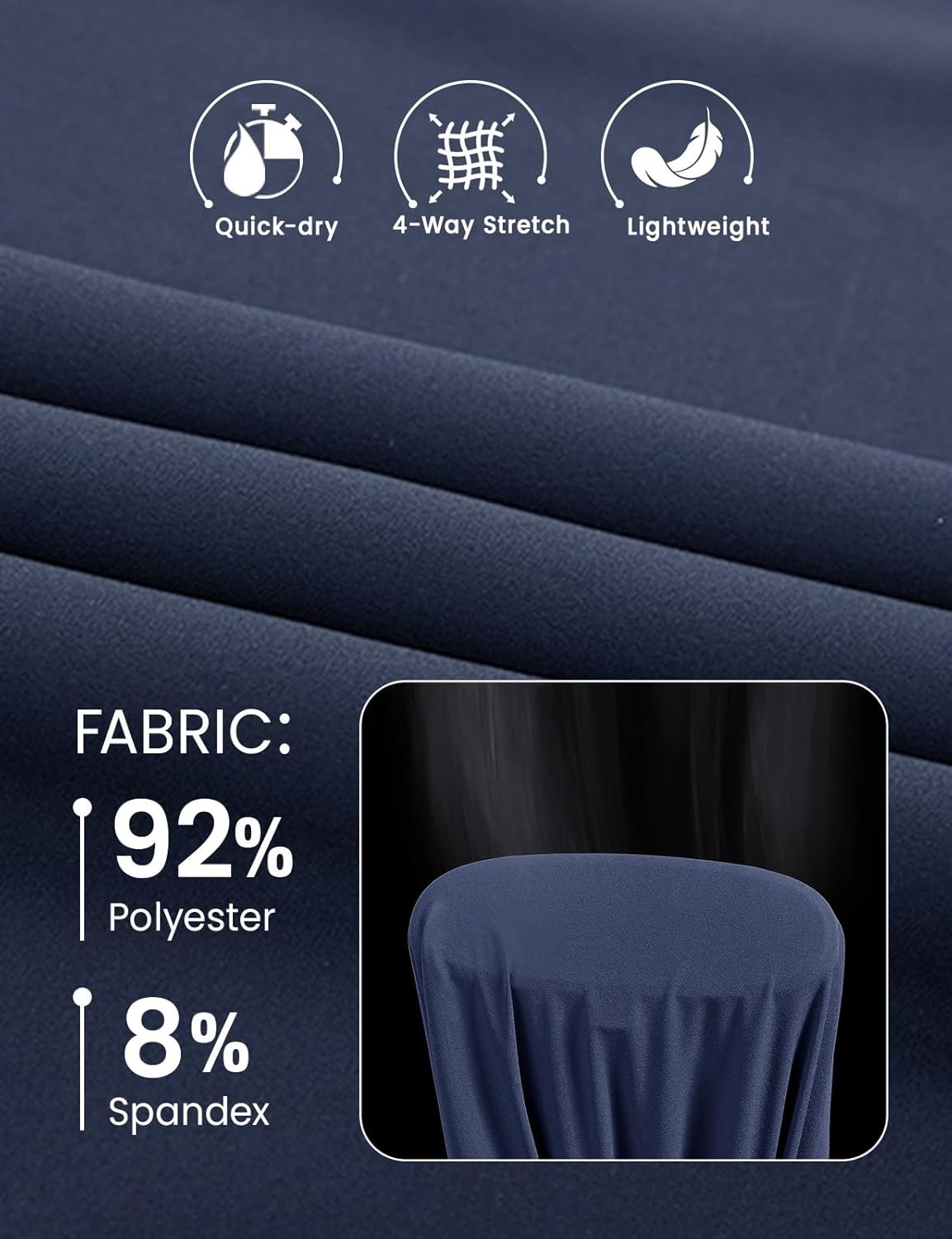 Detalle de Rdruko Men's Casual Pants: Lightweight Quick-Dry for Running, Hiking, and Everyday Wear