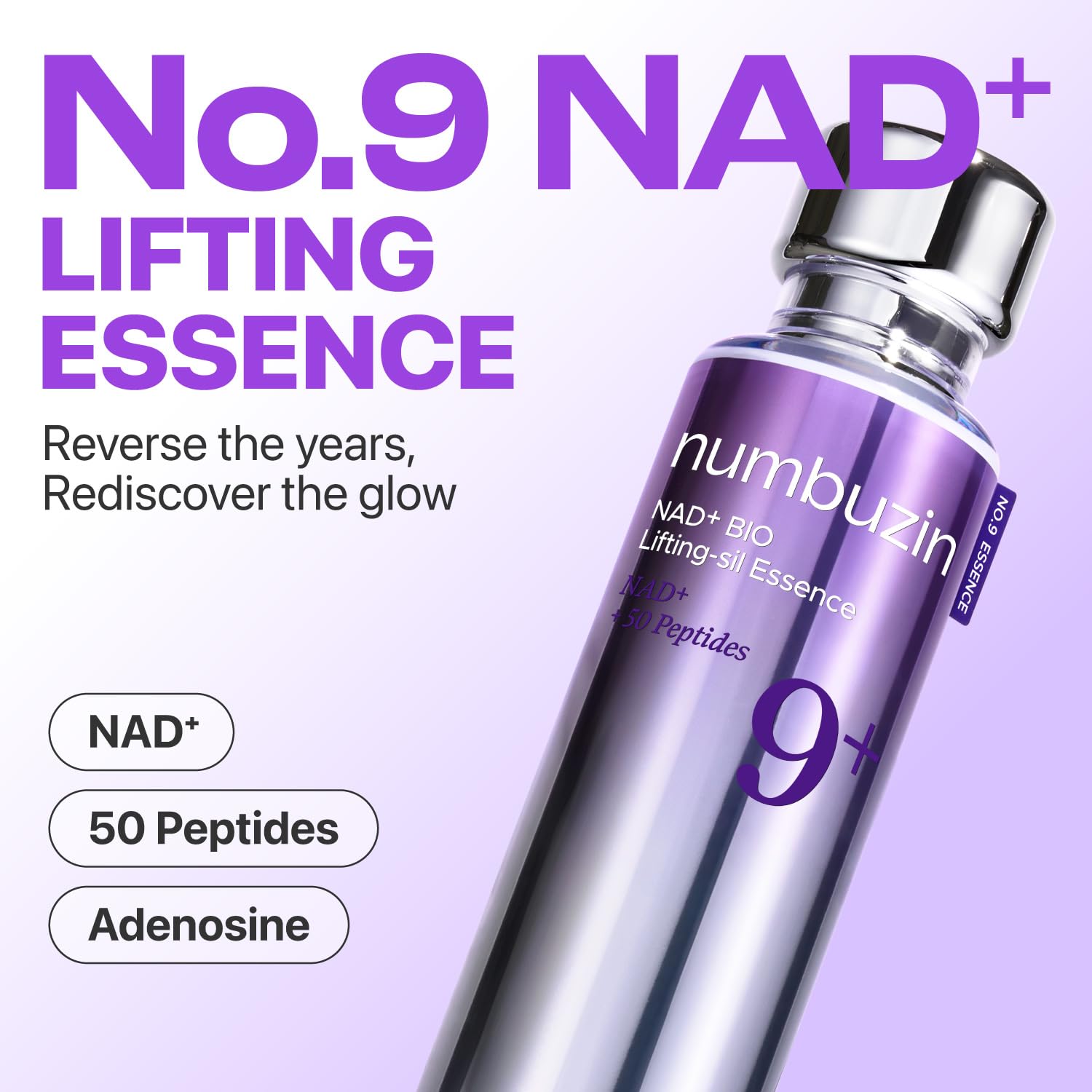 Detalle de numbuzin No.9 Essence Serum mit NAD+ für Anti-Aging, 1,69 fl. oz.