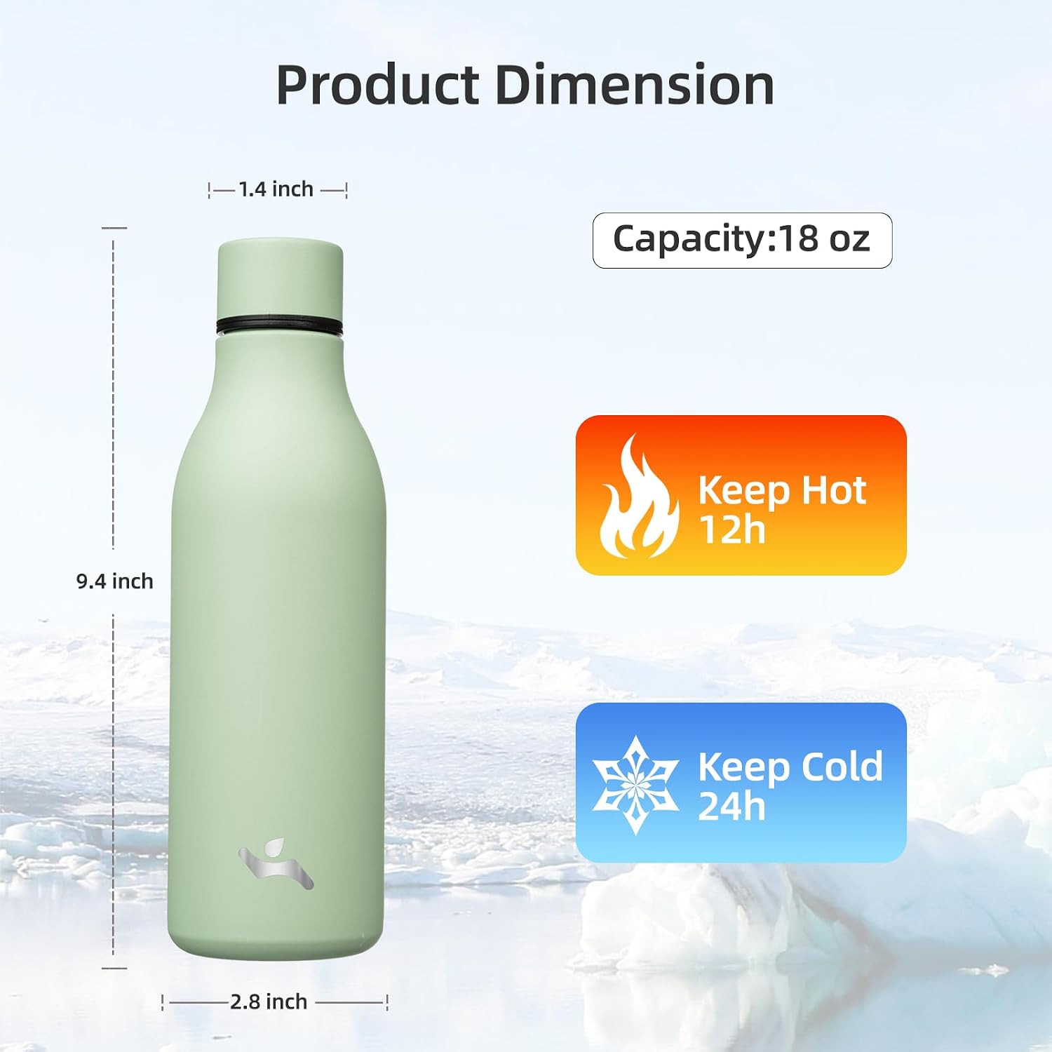 Thumbnail 1 de Konokyo Insulated Water Bottle, 18 oz