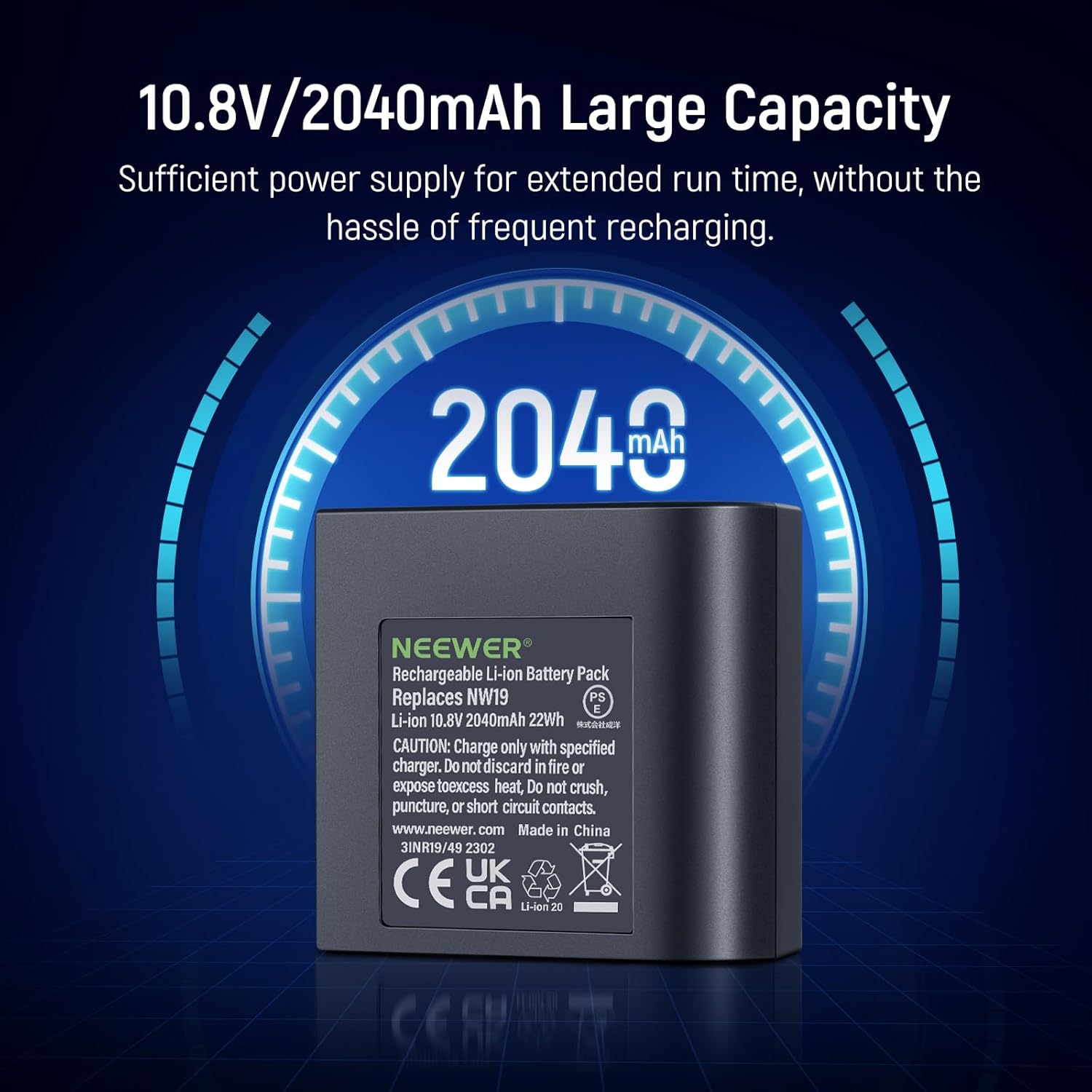 Detalle 2 de NEEWER NW665 2040mAh battery pack for flash