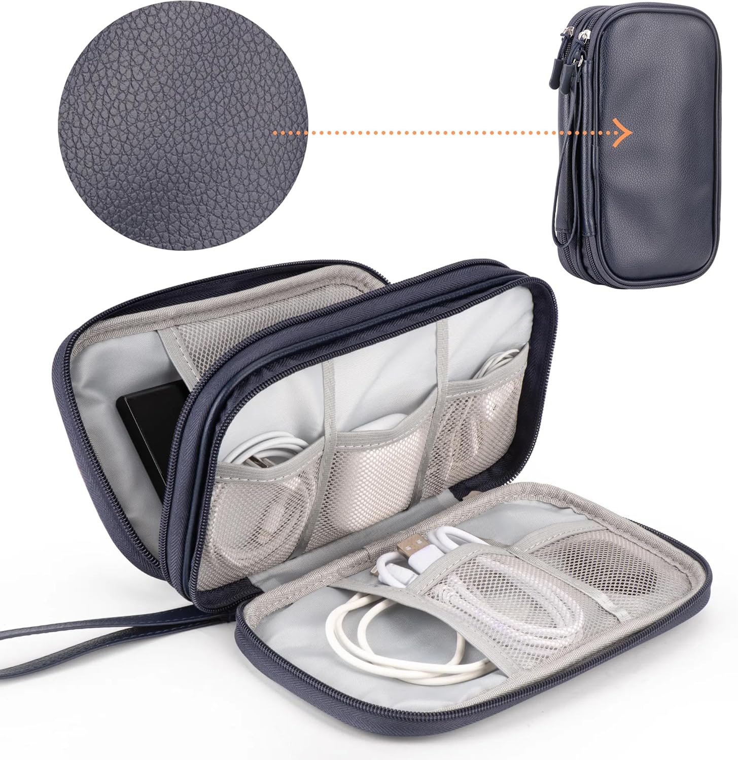 Detalle 2 de Arae PU Leather Travel Electronic Organizer 8.3