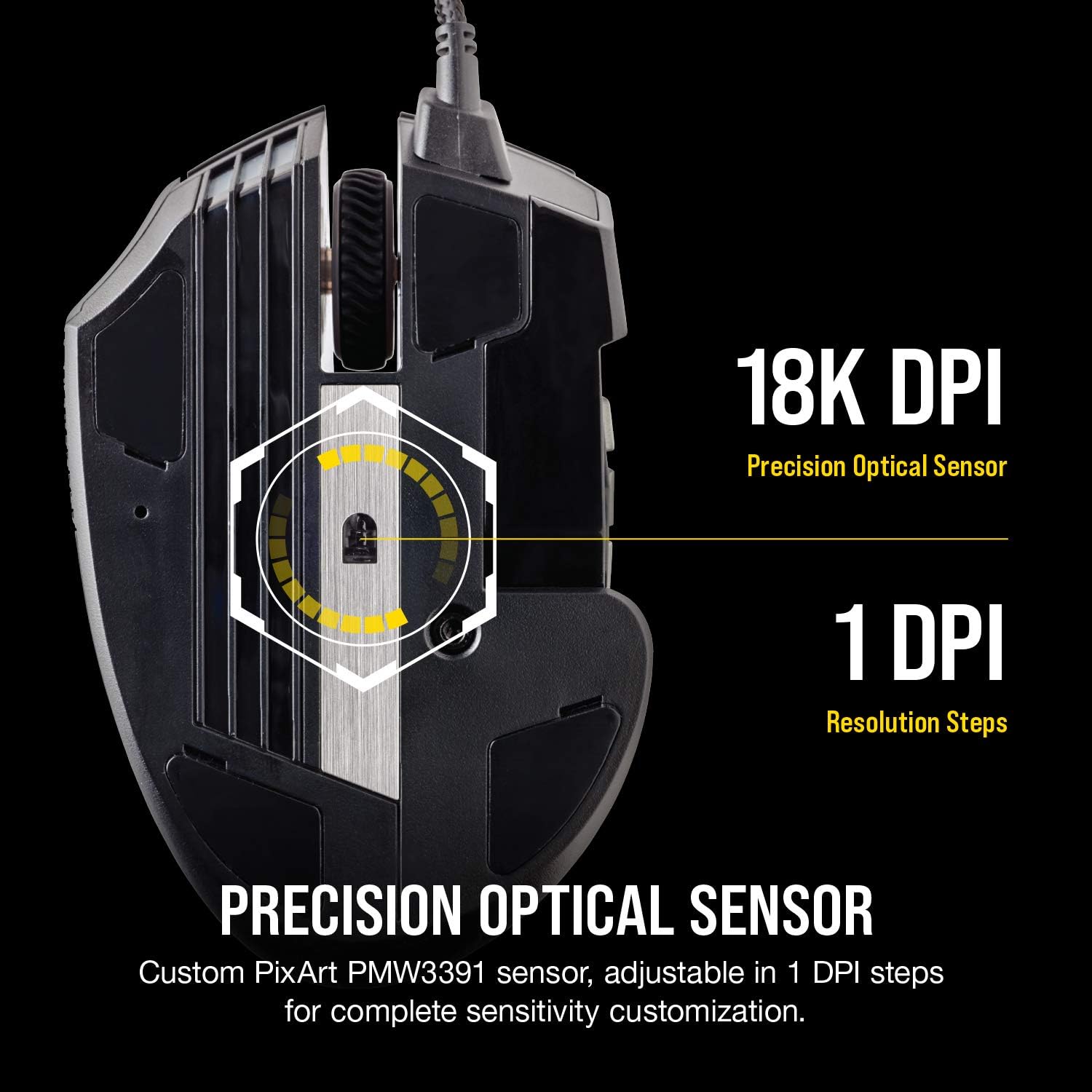 Detalle de Corsair SCIMITAR RGB ELITE — MOBA/MMO Gaming Mouse