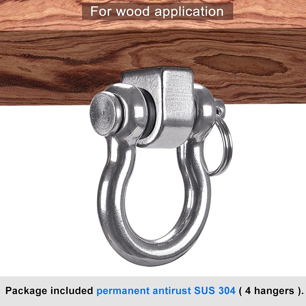 Detalle 2 de SELEWARE Schaukelhaken 6er Set aus 304 Edelstahl