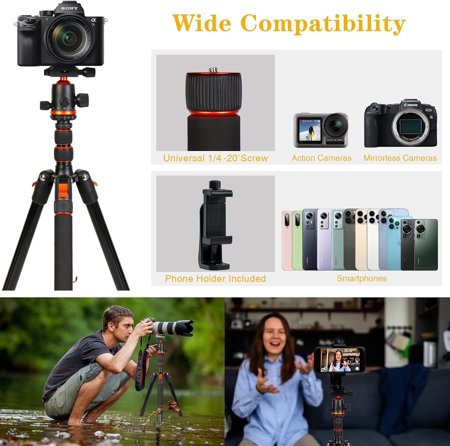 Detalle de LINKCOOL tripod monopod combo 70 inch