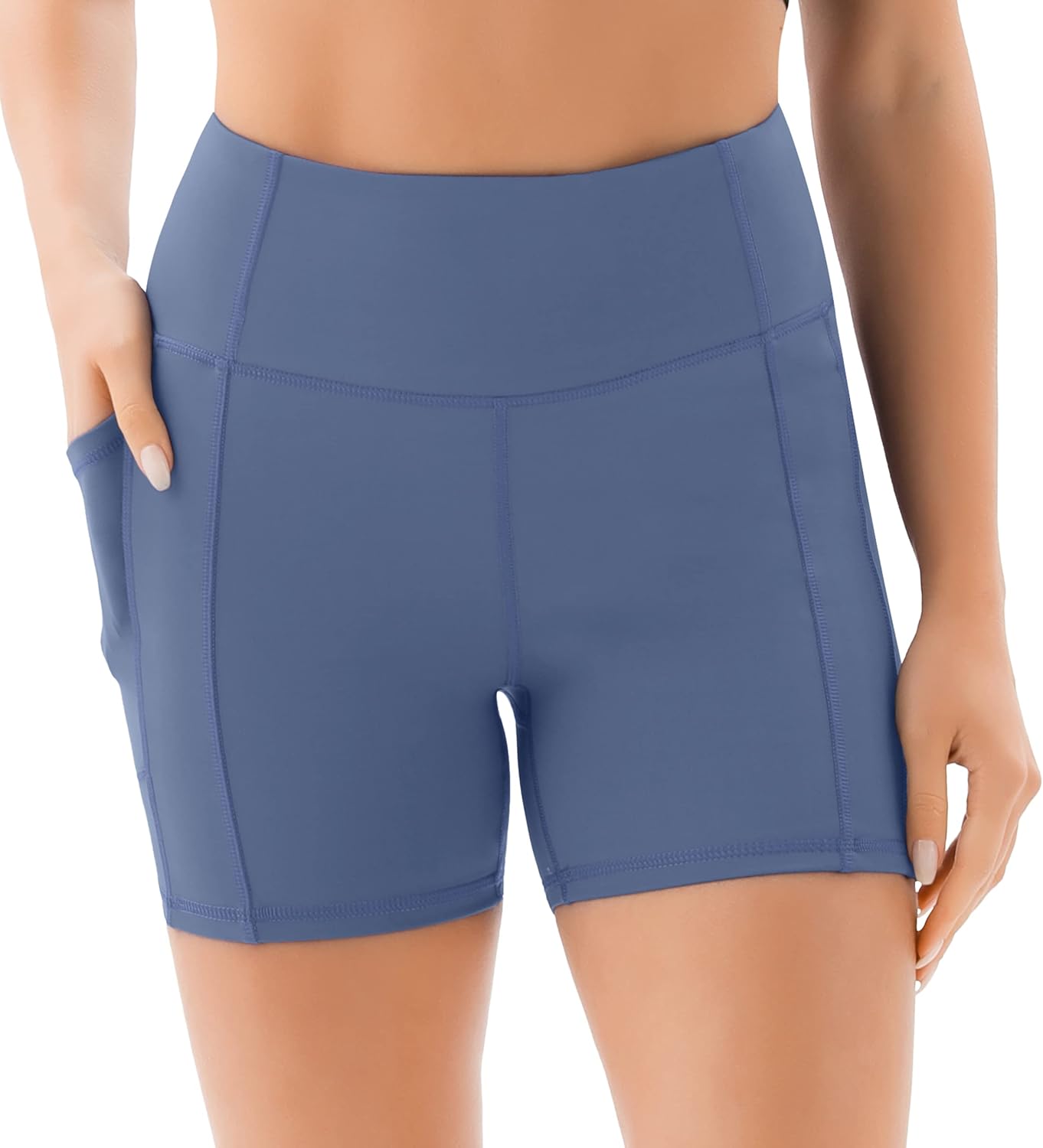 Thumbnail 3 de JOYSPELS Gym Shorts for Women with Pockets: High-Waisted, Moisture-Wicking Active Short