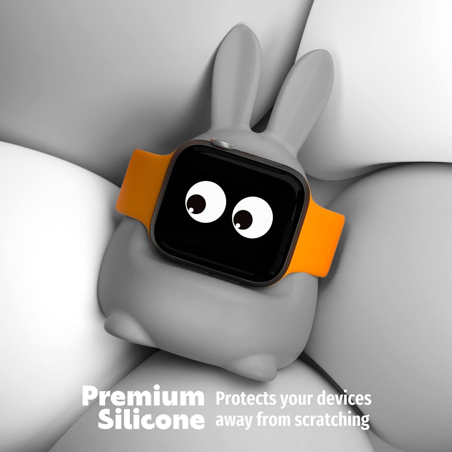 Thumbnail 6 de ELETIUO Charger Stand Silicone Dock Holder for Apple Watch (Various Series) – Grey